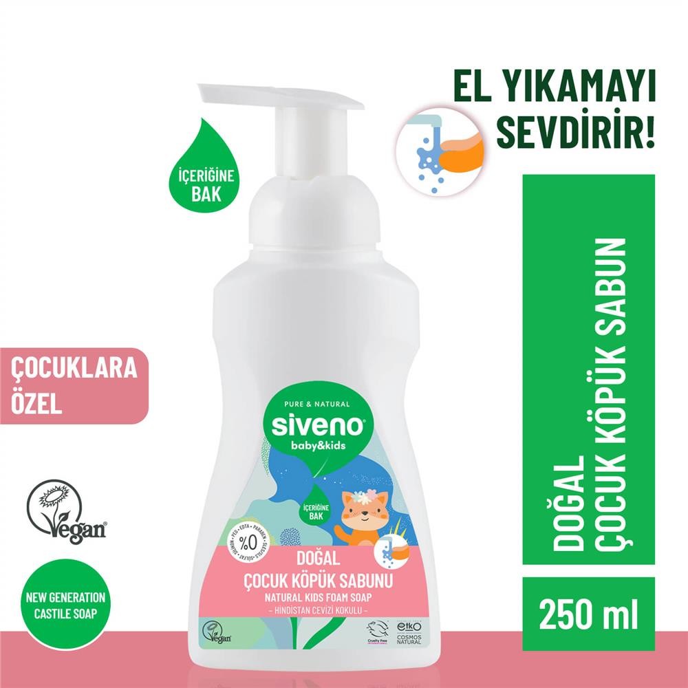 Siveno Kids Zeytinyağlı Doğal Köpük Sabun 250 Ml