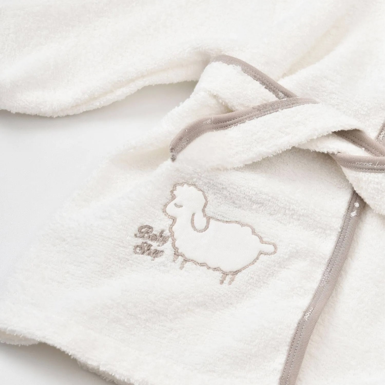 Bibaby Organik Bornoz Takımı Curly Sheep Bej