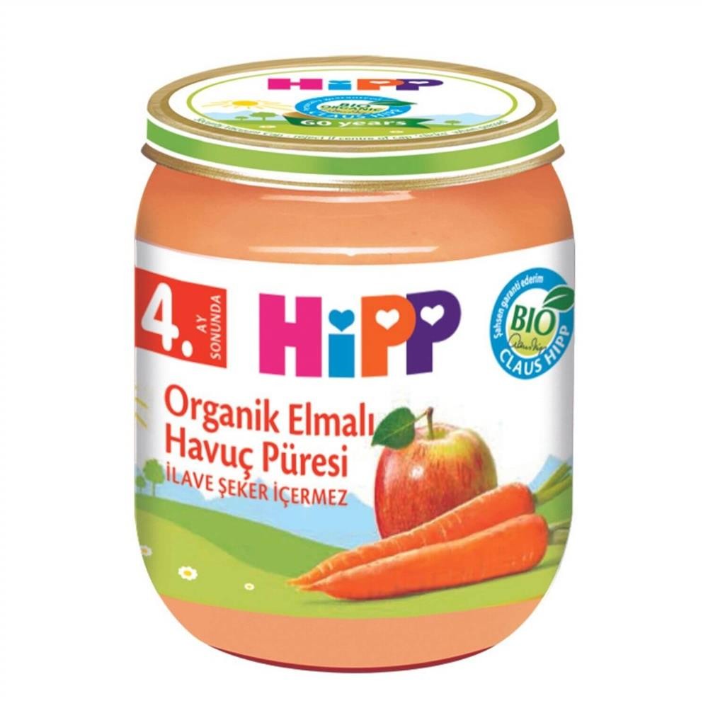 Hipp Organik Elmalı Havuç Püresi 125 Gr