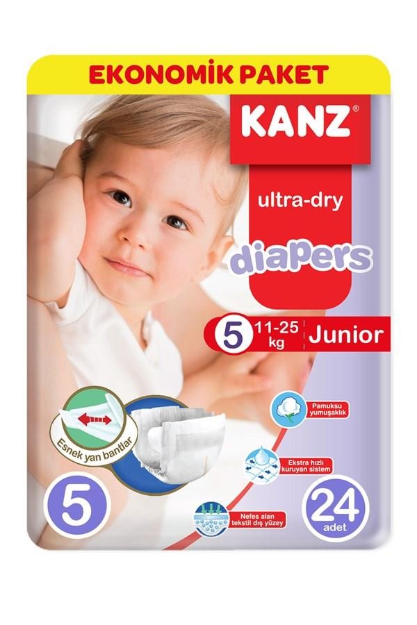 Kanz Bebek Bezi Ekonomik Junior 5 Beden 24 Adet