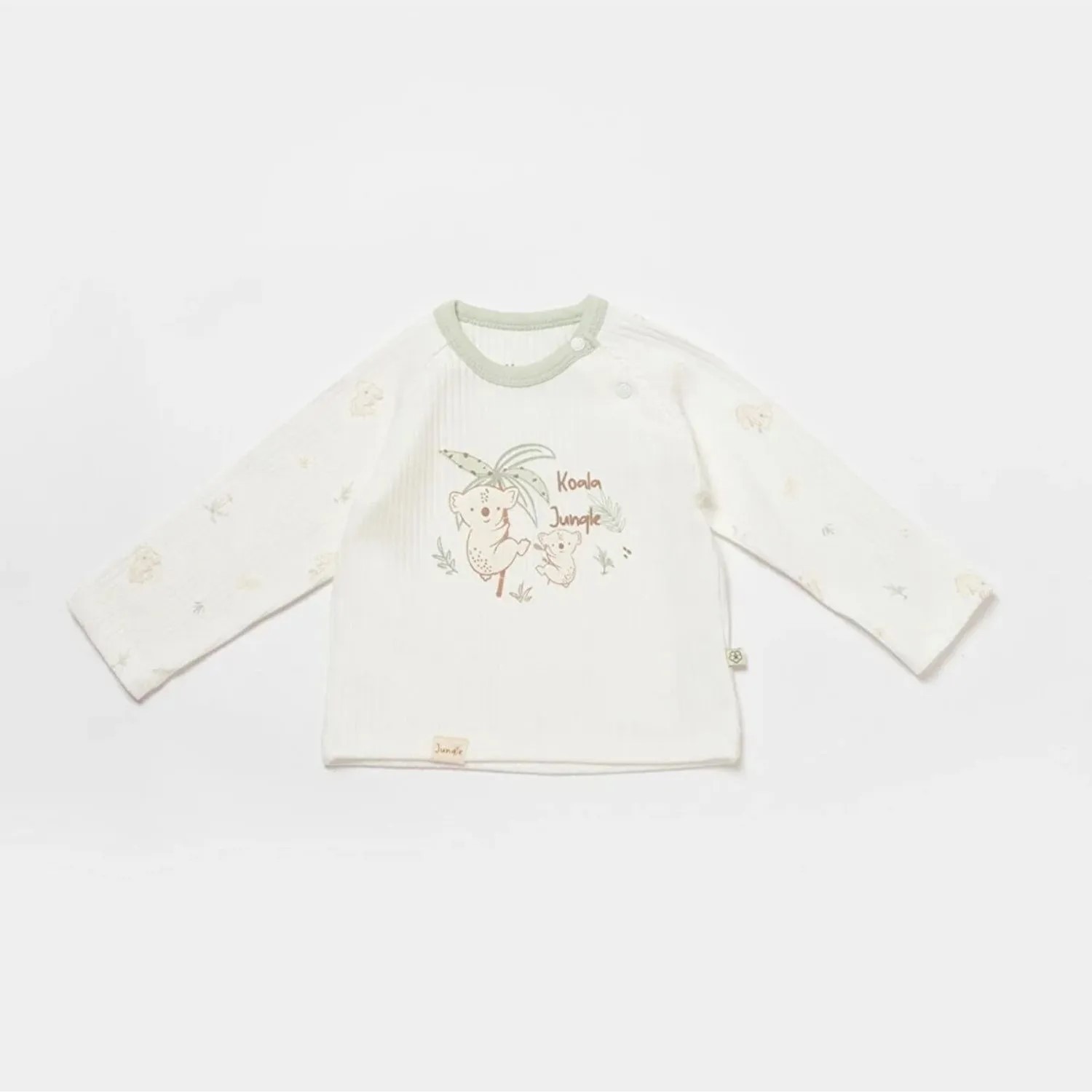 Bibaby Organik Sweatshirt Koala Jungle Mint