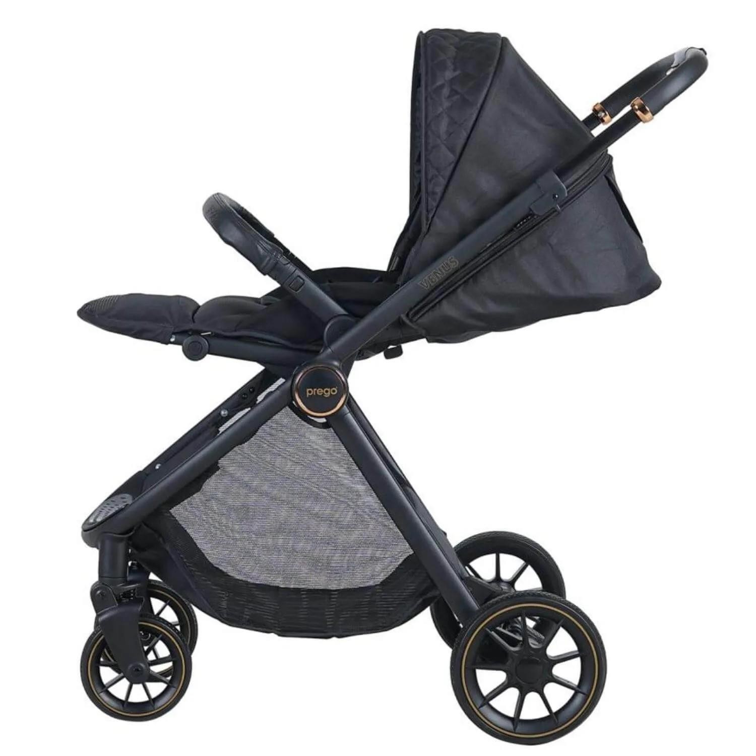 Prego 2028 Venüs Travel Bebek Arabası Siyah
