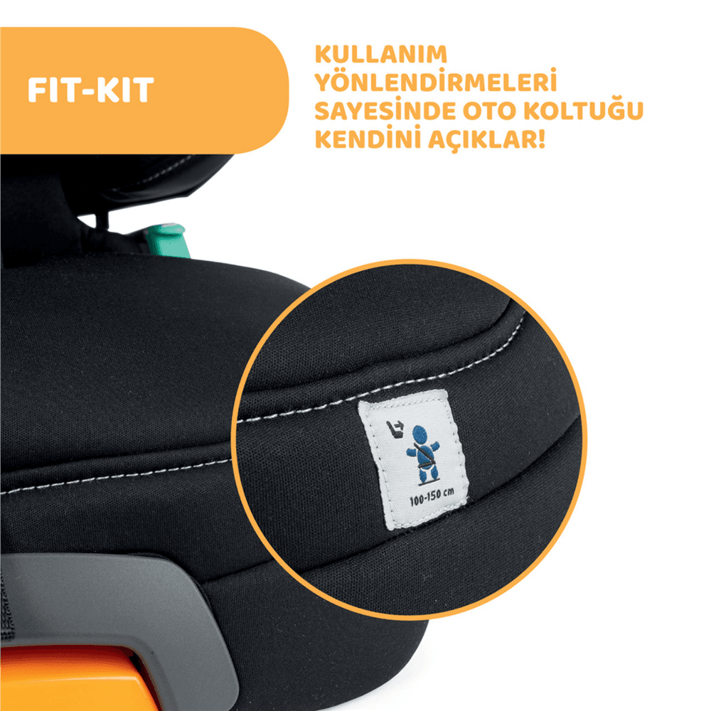 Chicco Fold Go Katlanabilir I-Size Çocuk Bebek Oto Koltuğu 15-36 Kg Black