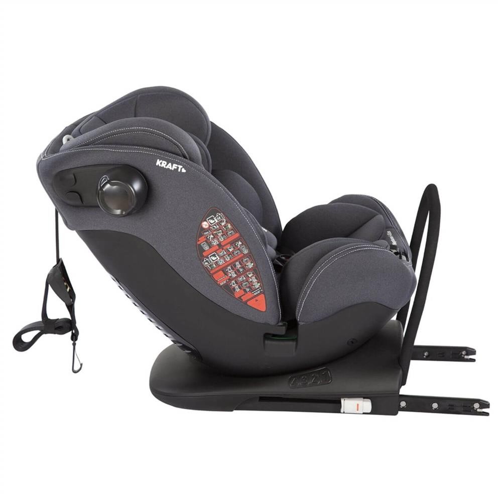 Kraft Neptune I-Size Isofix Ve Top Tether Bağlantılı, Ece R129-03 I-Size Belgeli, 360° Dönebilen 0-36 Kg Oto Koltuğu Red