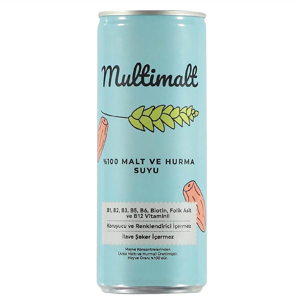 Multimalt Anne Sütü Arttıran Alkolsüz %100 Malt Ve Hurma Suyu 250 Ml 24Lü