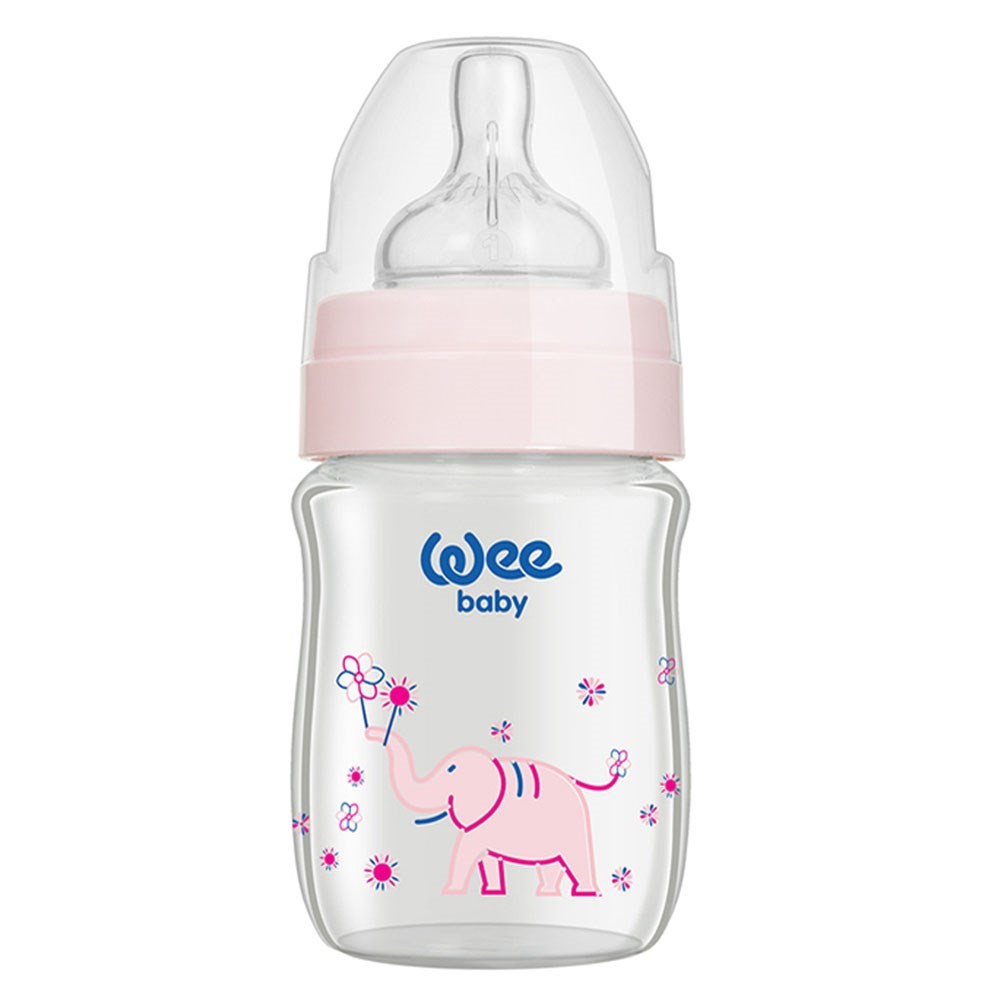 Wee Baby Klasik Plus Geniş Ağızlı Isıya Dayanıklı Cam Biberon 120 Ml