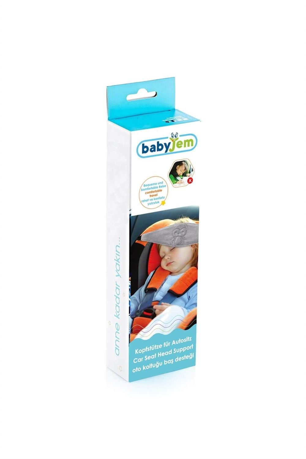 Babyjem Bebek Oto Koltuğu Baş Desteği Gri