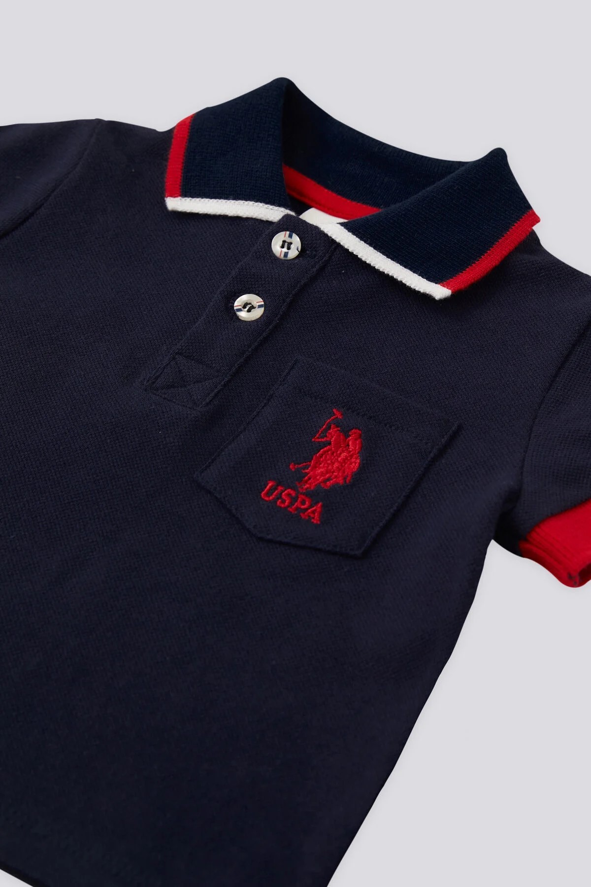 U.S Polo With Pocket Lacivert Erkek Bebek 2li Takım