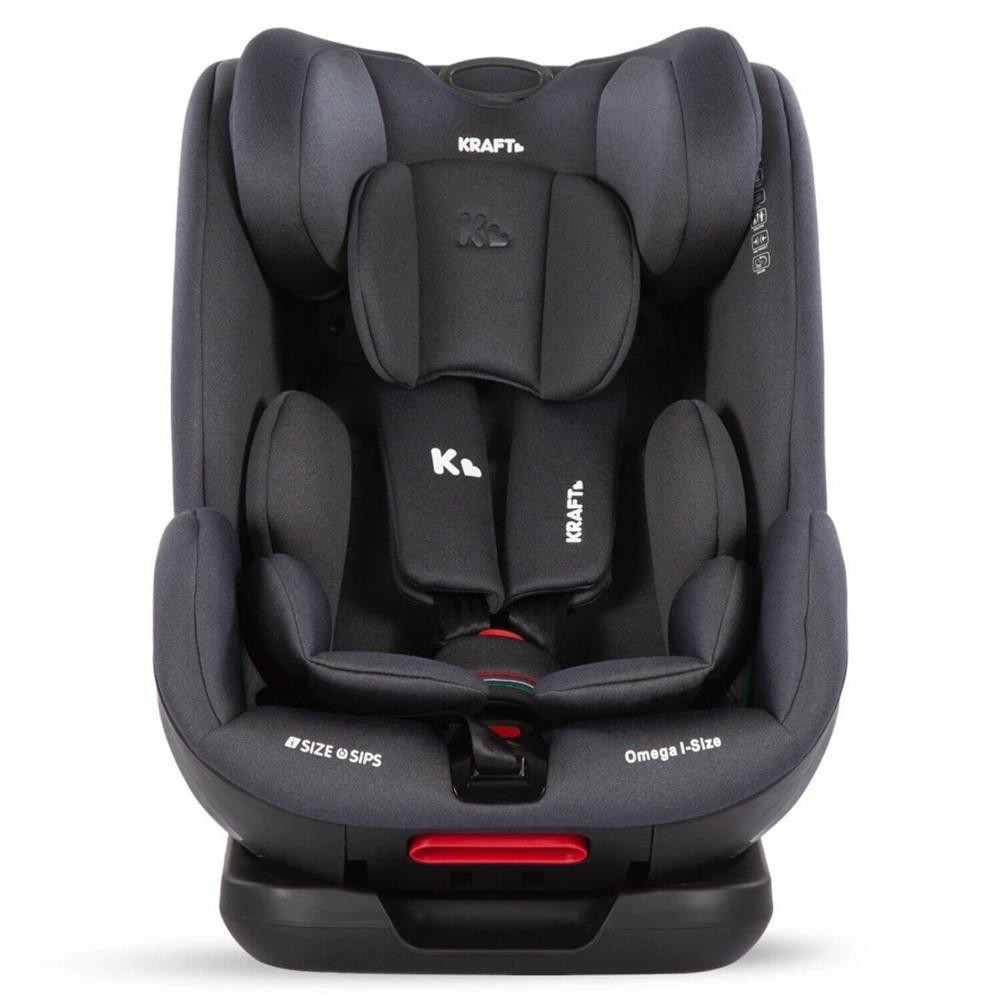 Kraft Omega I-Size Ece Isofix Ve Top Tether Bağlantılı, R129-03 I-Size Belgeli 9-36 Kg Oto Koltuğu Dark Grey