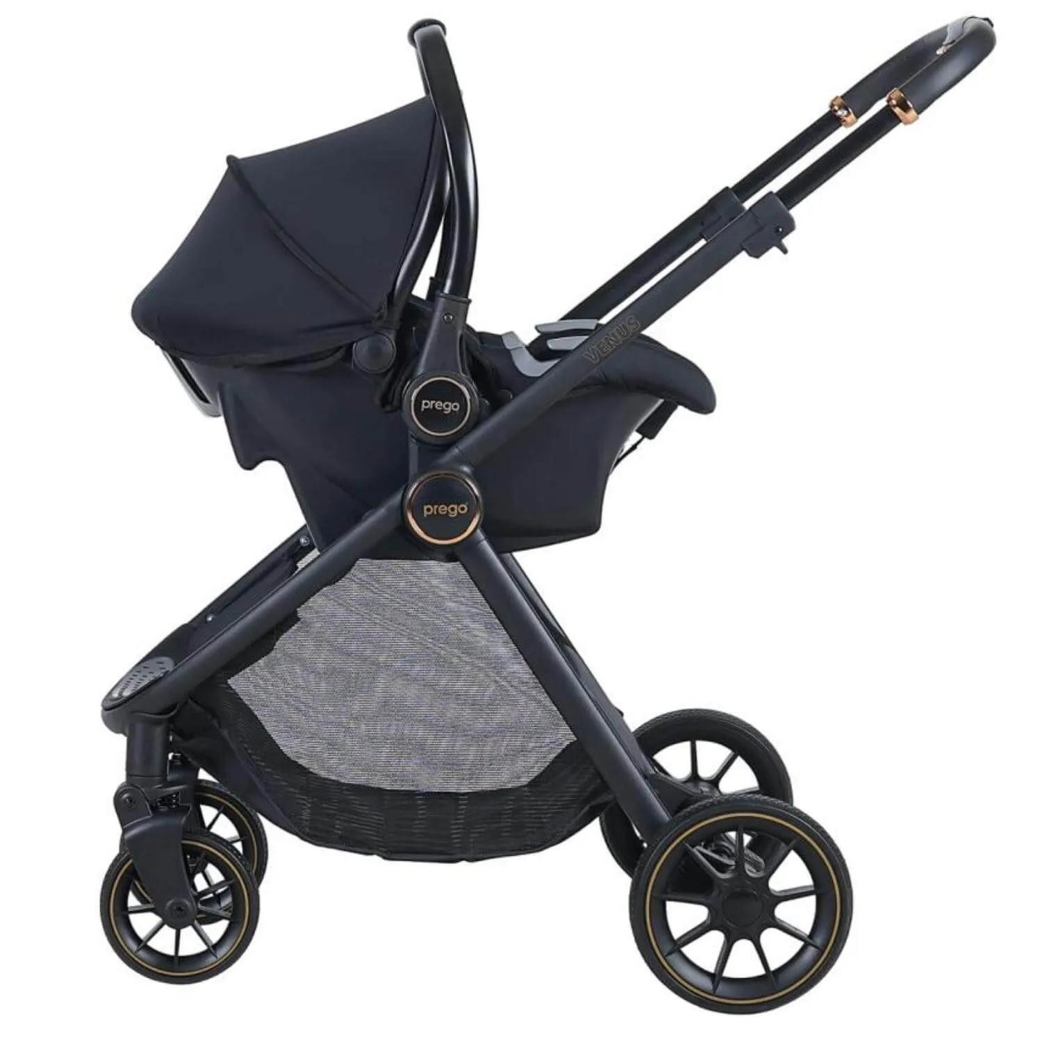 Prego 2028 Venüs Travel Bebek Arabası Siyah
