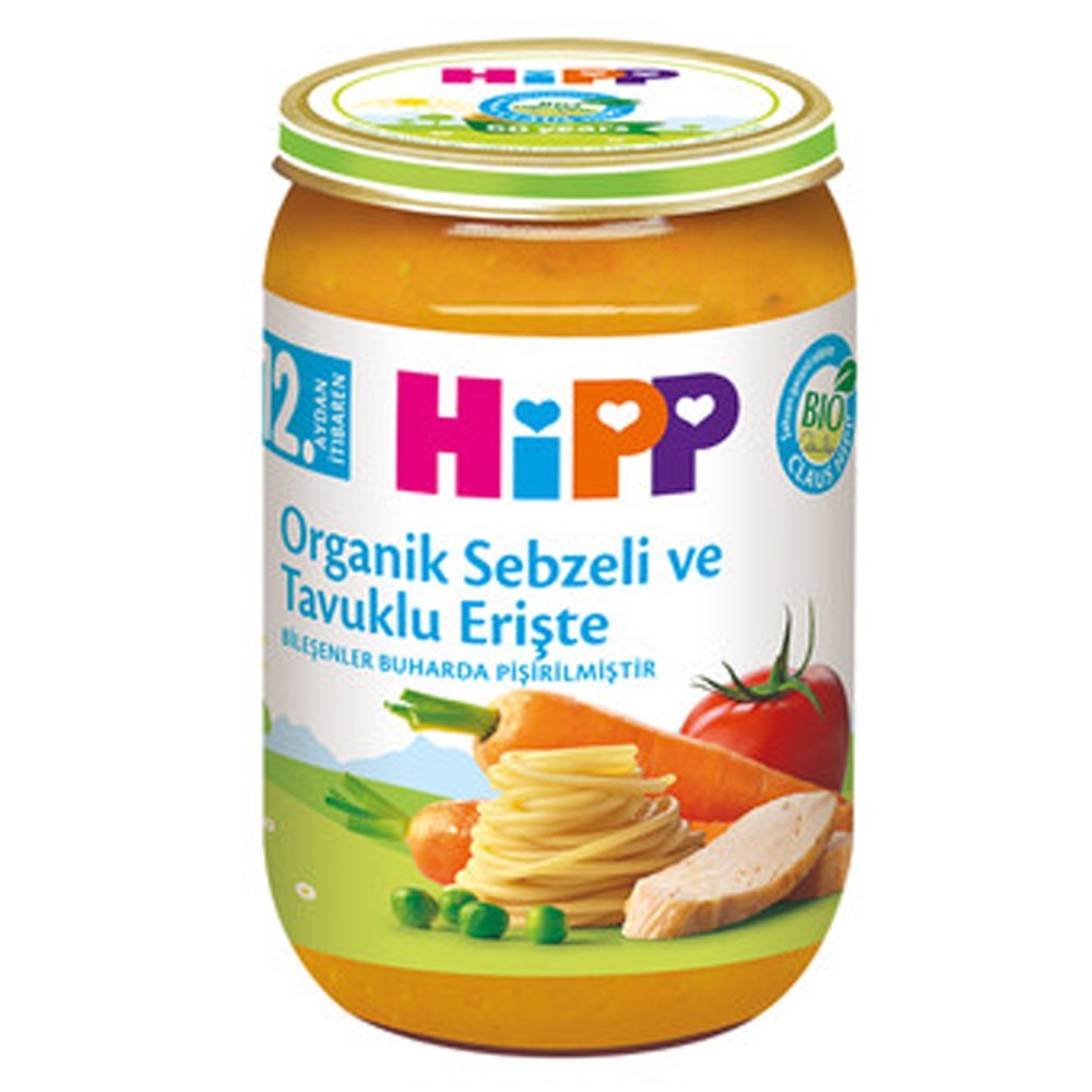 Hipp Organik Sebzeli Ve Tavuklu Erişte 220 Gr