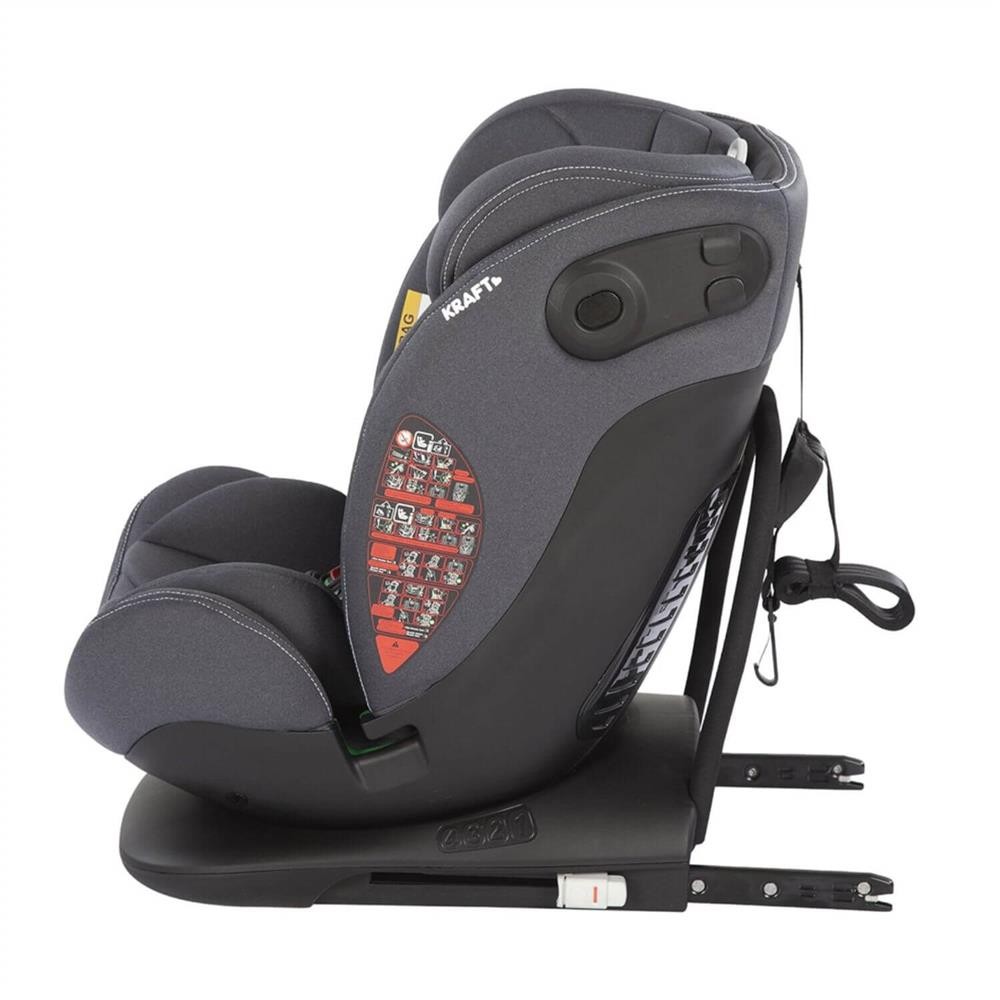 Kraft Neptune I-Size Isofix Ve Top Tether Bağlantılı, Ece R129-03 I-Size Belgeli, 360° Dönebilen 0-36 Kg Oto Koltuğu Red