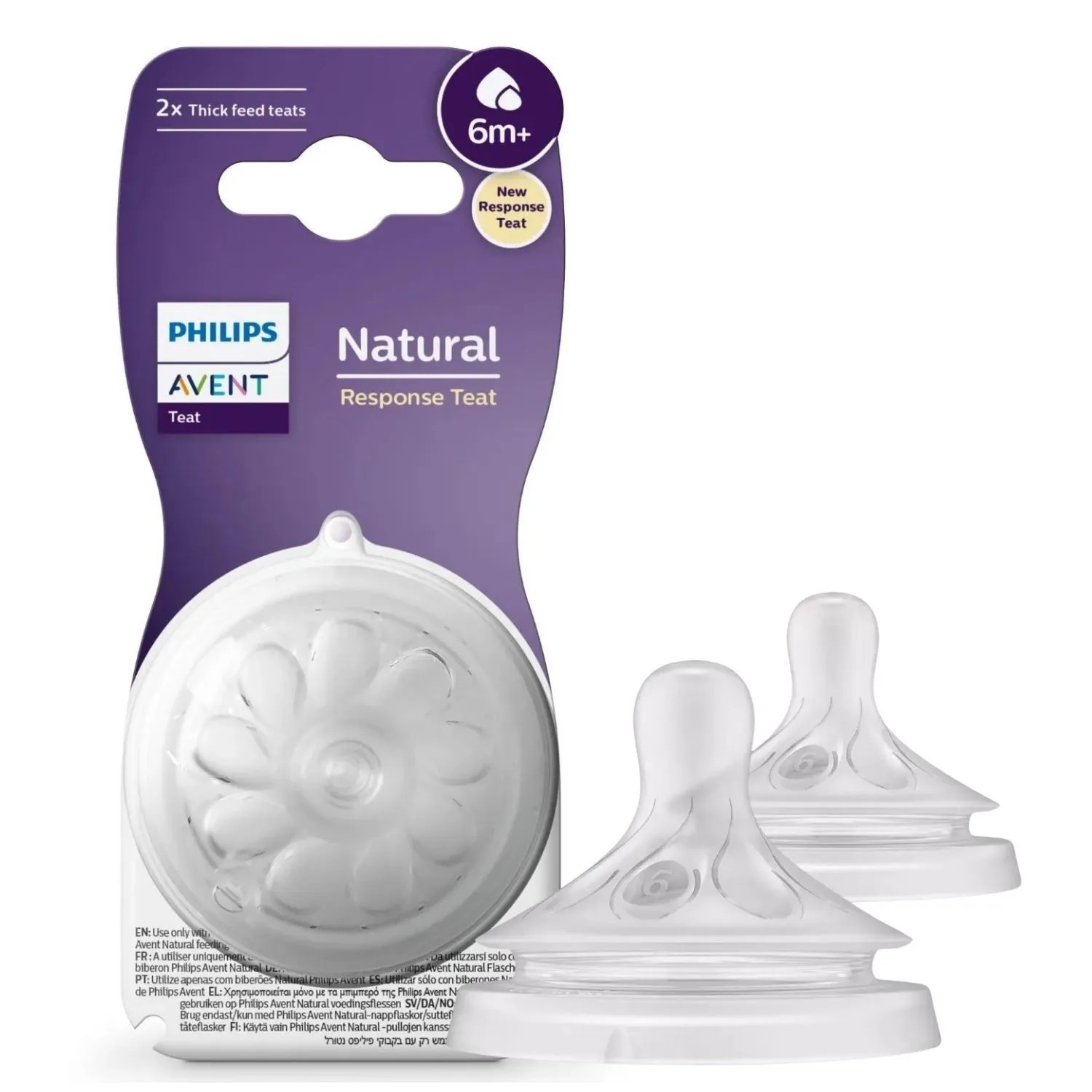 Philips Avent Doğal Tepkili Biberon Emziği 2li 6 Numara 6+ Ay