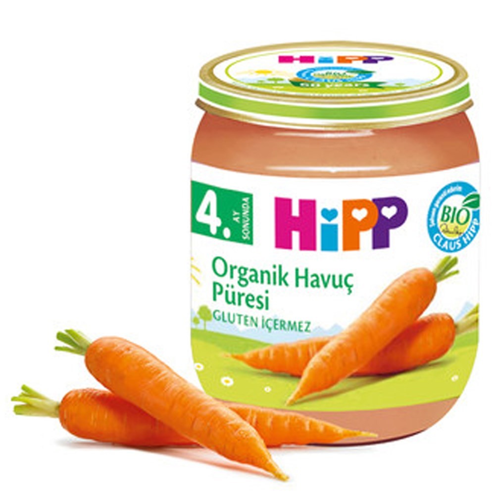 Hipp Organik Havuç Püresi 125 Gr