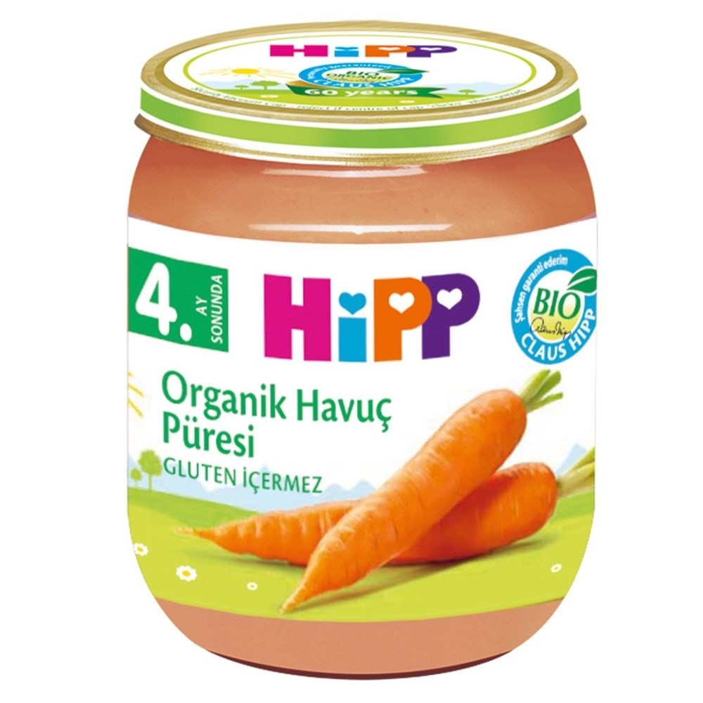 Hipp Organik Havuç Püresi 125 Gr