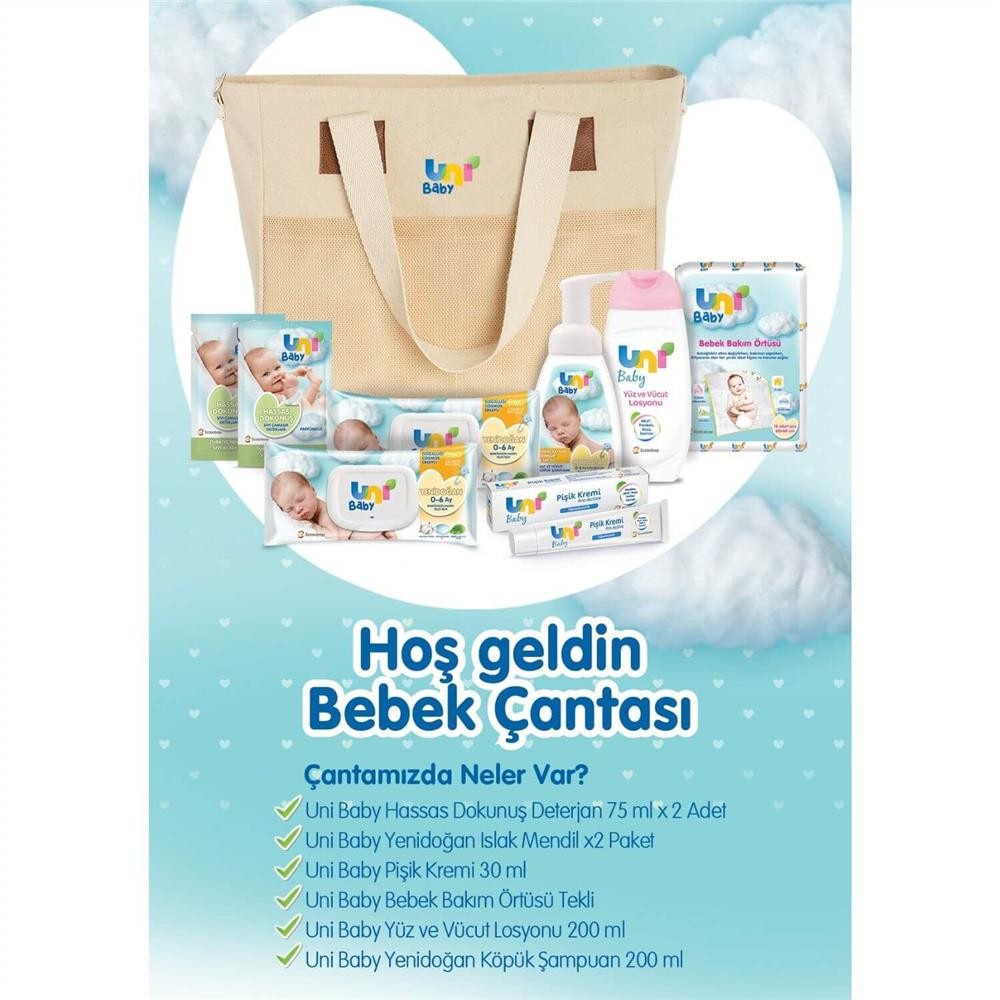 Uni Baby Yenidoğan Bebek Bakım Çanta Seti