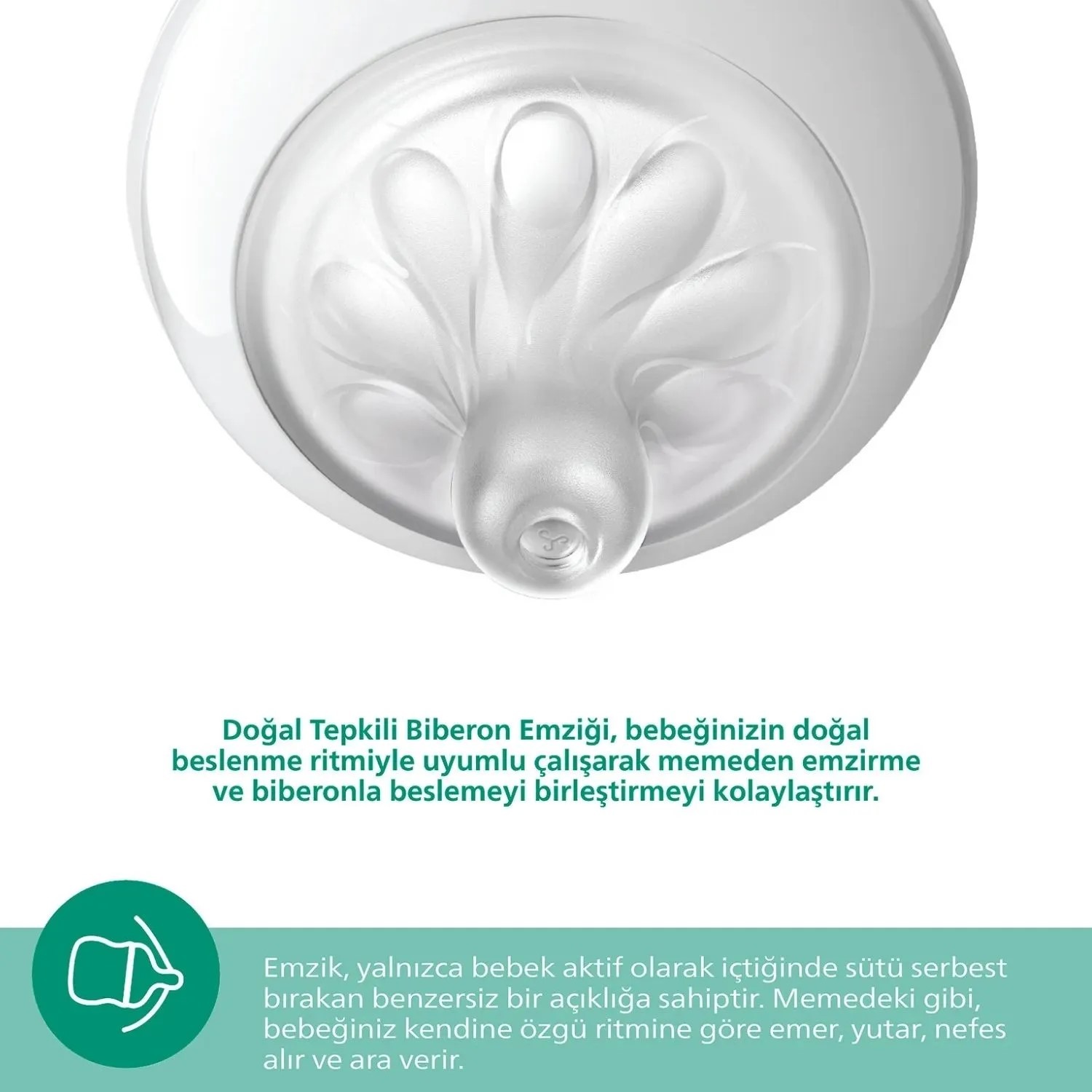 Philips Avent Doğal Tepkili Cam Biberon 240ml 1+ Ay