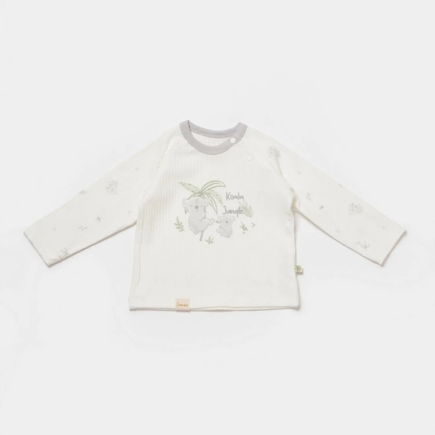 Bibaby Organik Sweatshirt Koala Jungle Gri