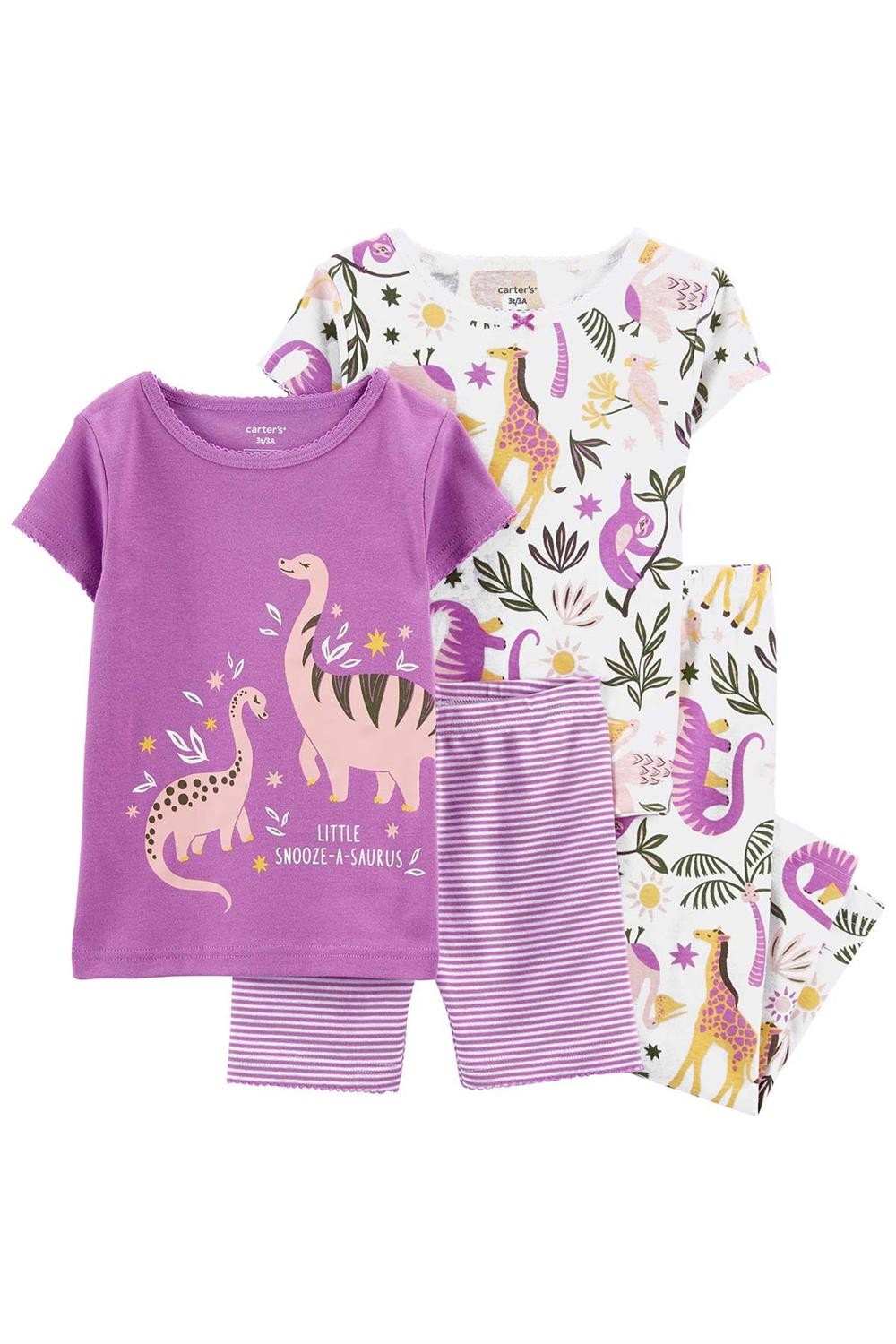 Carter's Küçük Kız Çocuk Pijama Set 4'lü Paket