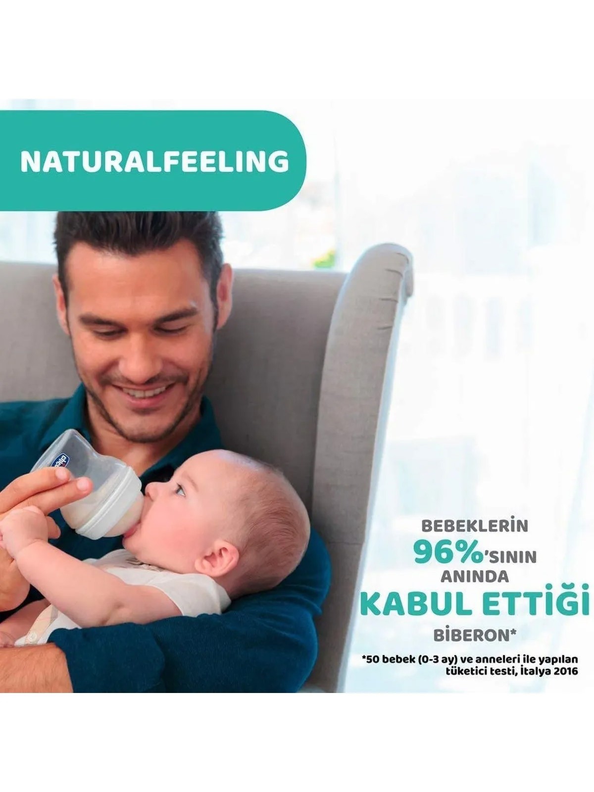 Chicco Natural Feeling Silikon Emzikli Pp Biberon 330 Ml 6+ Ay