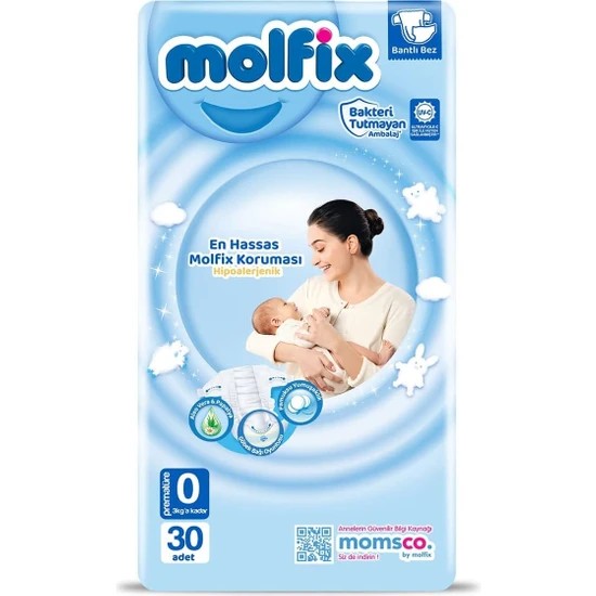Molfix Premature Bebek Bezi 0 Beden 0-3 Kg 30 Adet