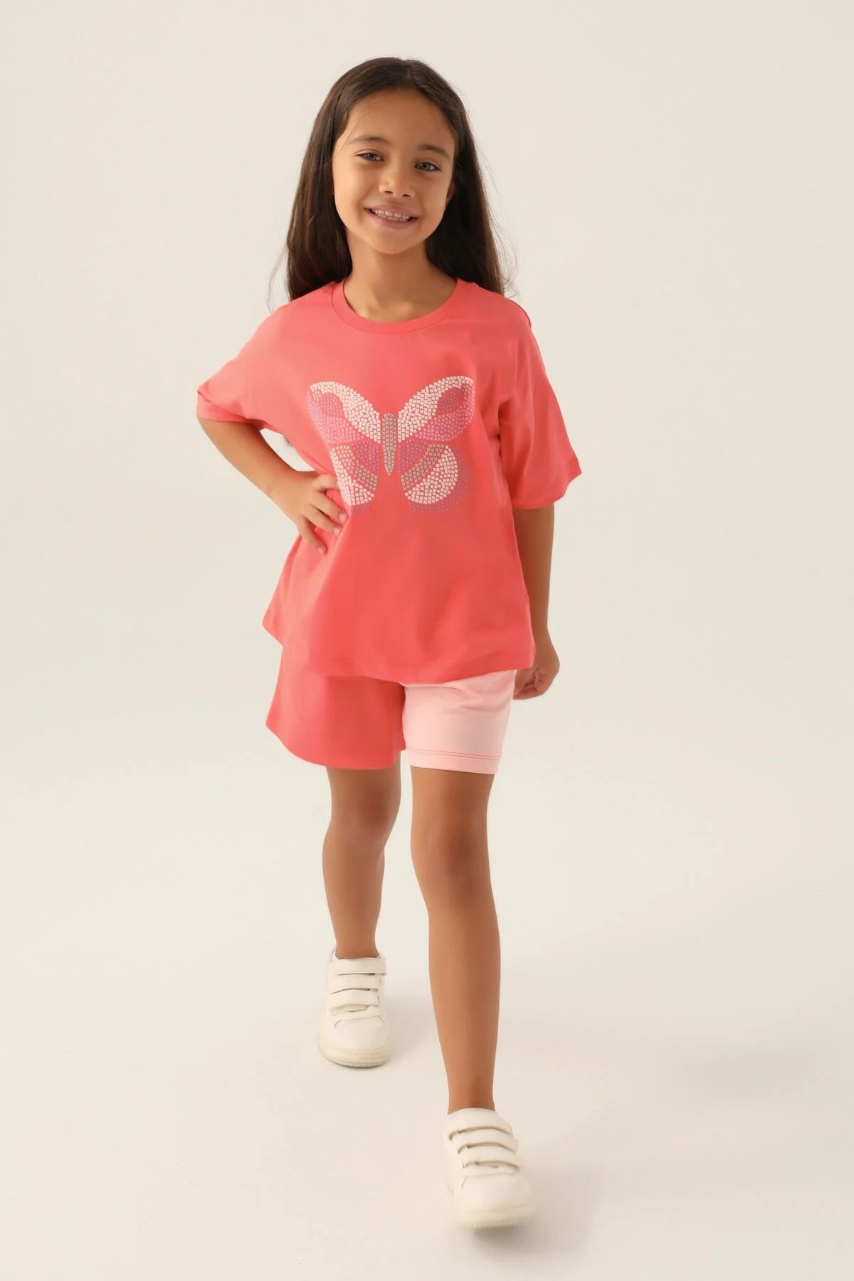 RolyPoly Colour Butterfly Coral Kız Çocuk Şort 2Li Takım