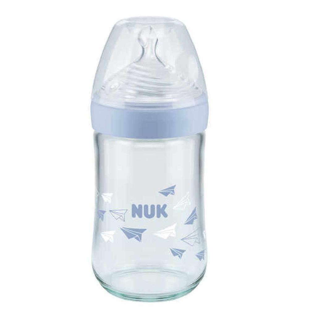 Nuk Silikon Emzikli Nature Sense Cam Biberon 240 Ml Mavi