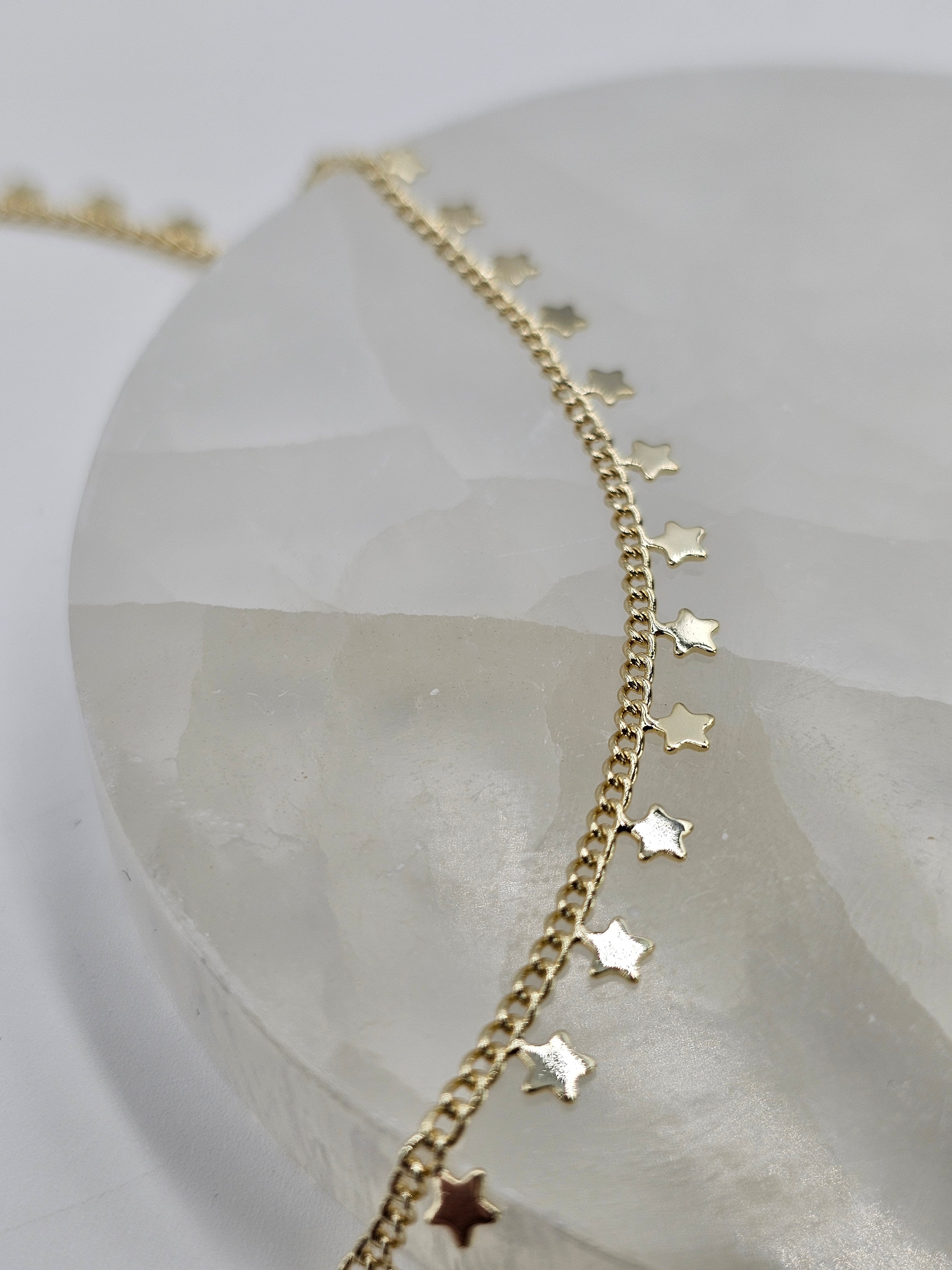 ALTIN KAPLAMA YILDIZLI KOLYE