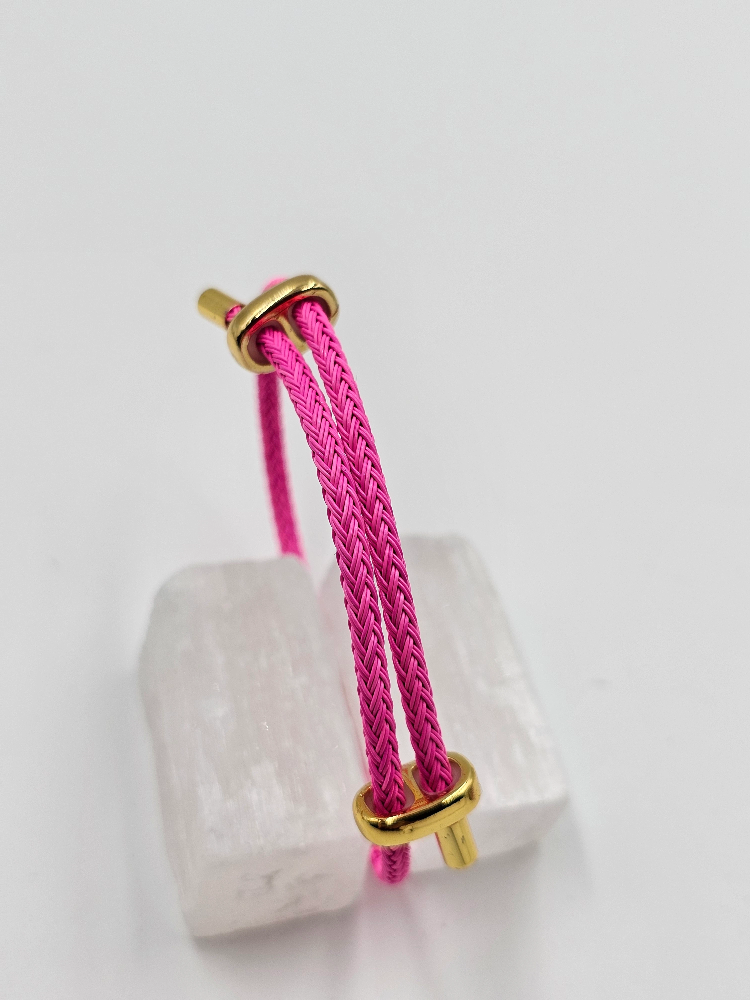 RENKİ KALIN ÖRME İPLİ ÇELİK SPOR BİLEKLİK