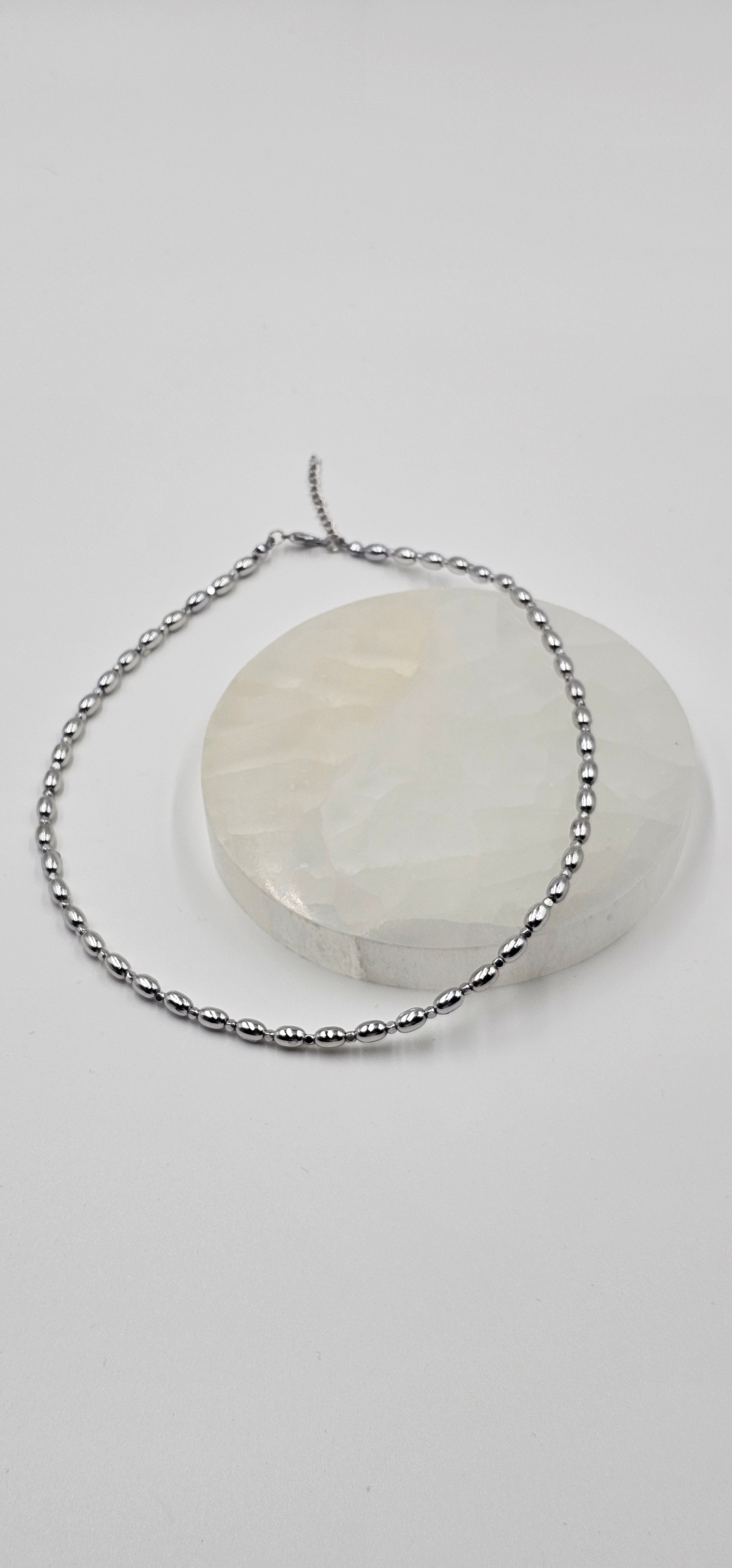 ÇELİK BADEM MODEL ZİNCİR KOLYE (55 CM)