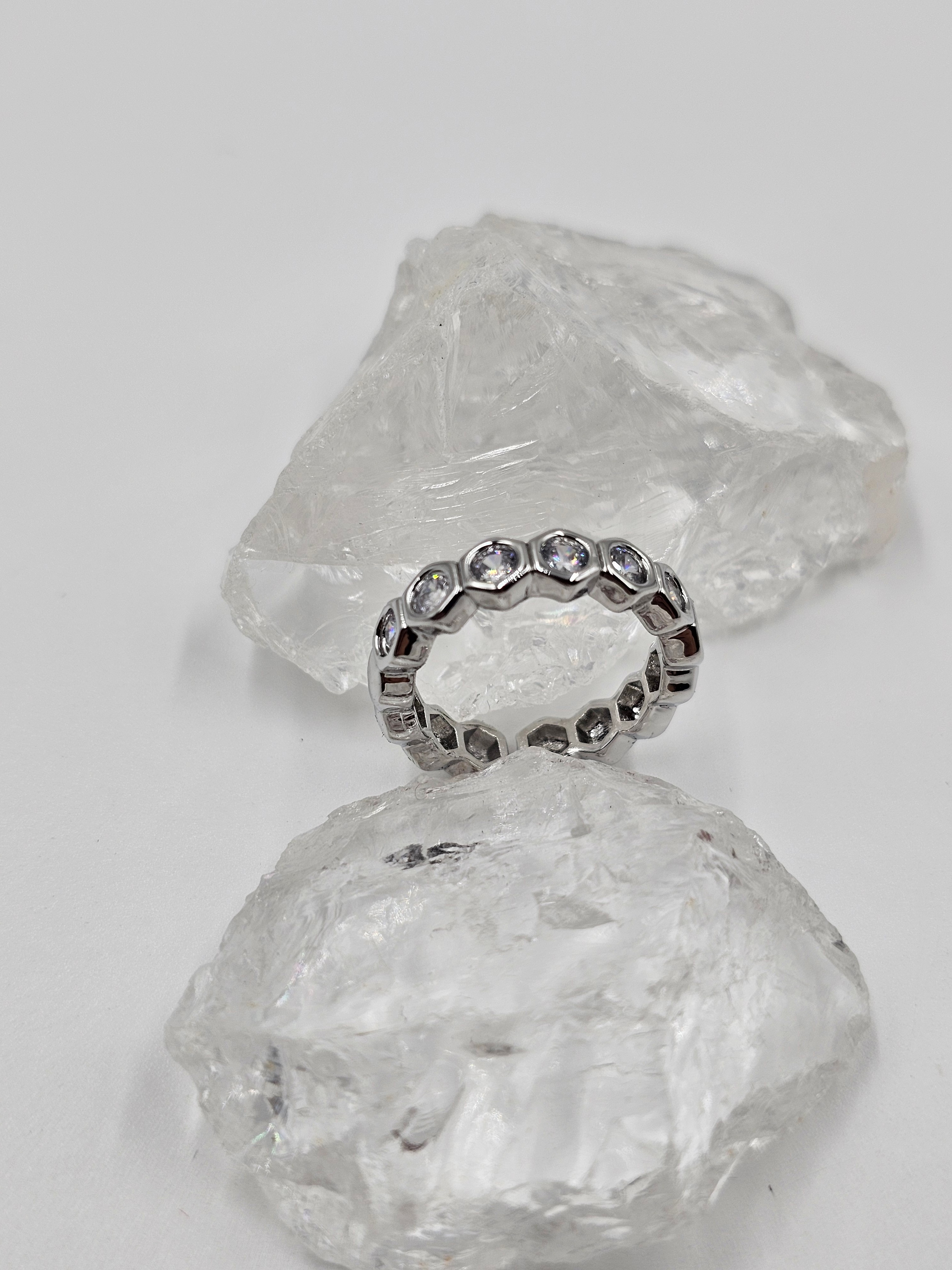 GÜMÜŞ KAPLAMA ZİRKON TAŞLI YÜZÜK