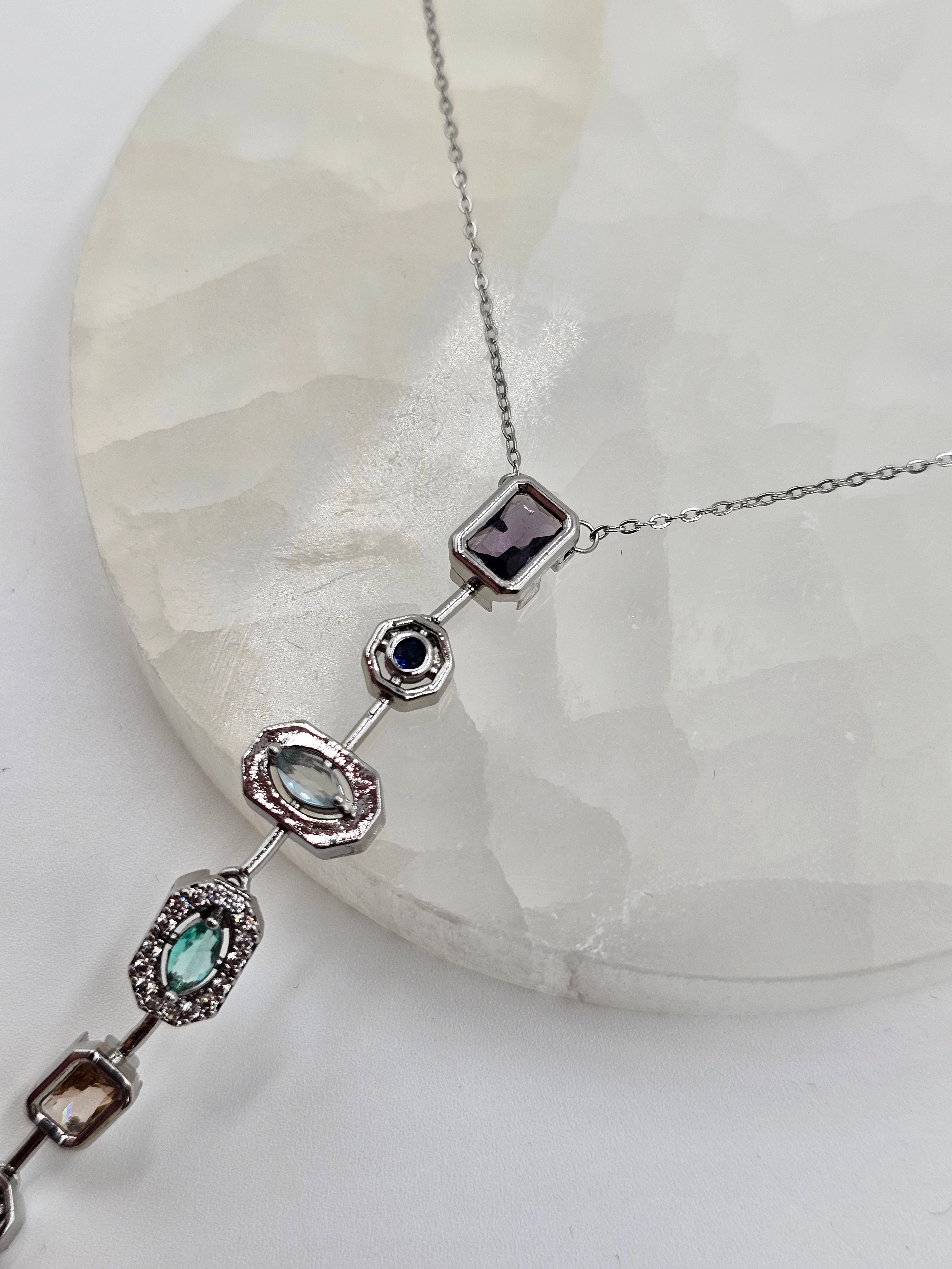 GÜMÜŞ KAPLAMA DİZAYN KOLYE