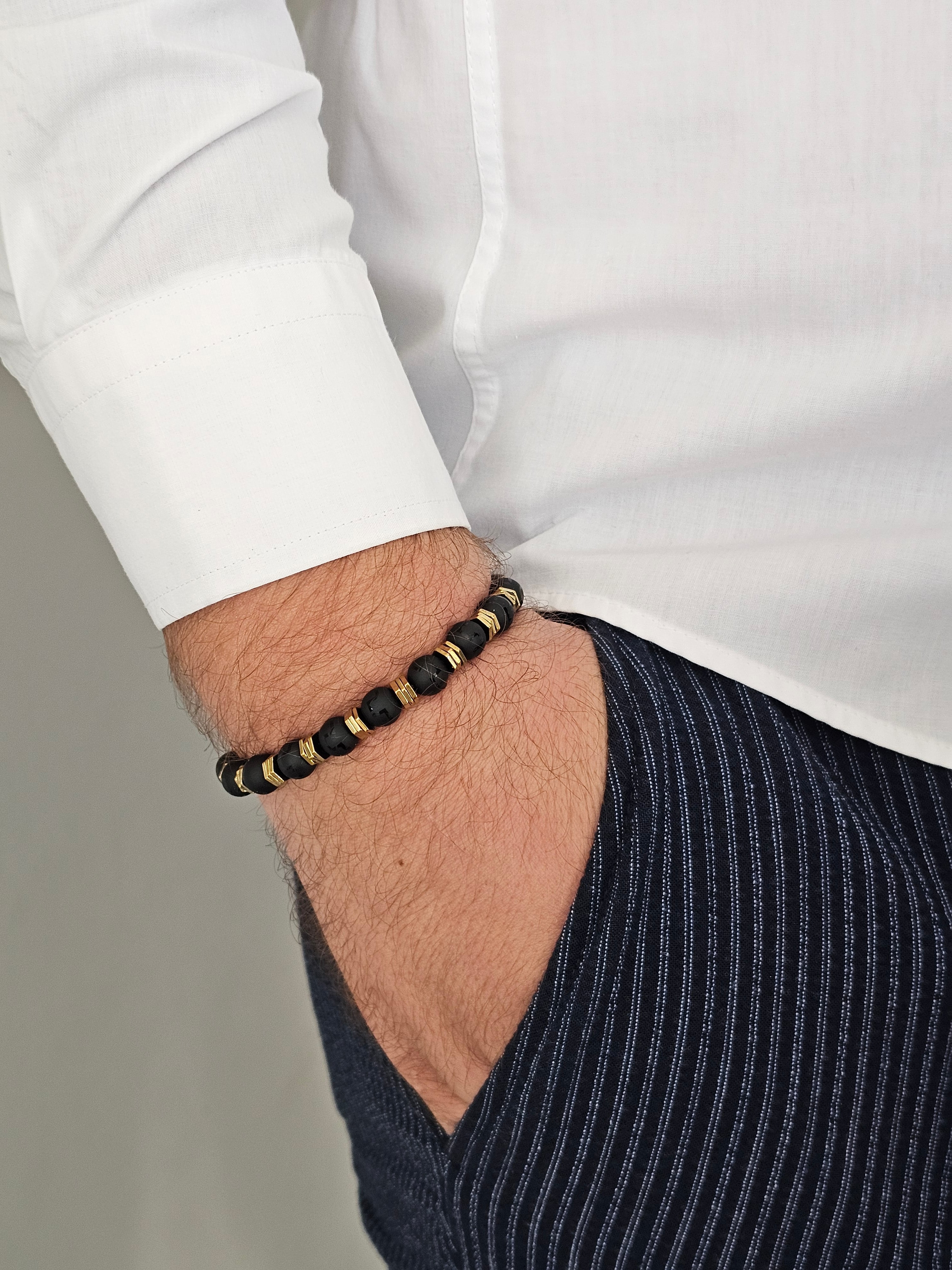 ORJİNAL HEMATİT TAŞLI UNİSEX BİLEKLİK