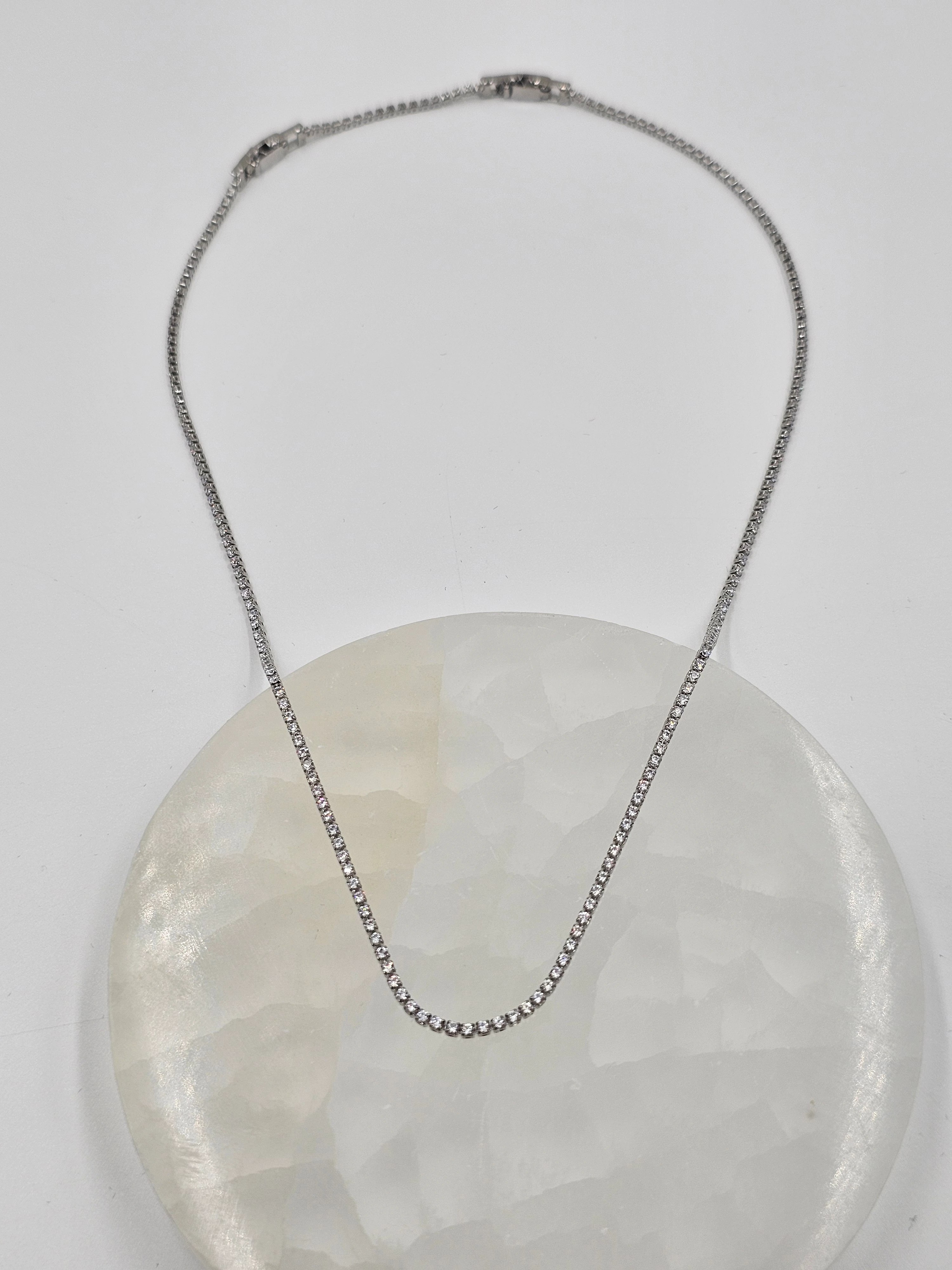 GÜMÜŞ KAPLAMA TAŞLI KOLYE