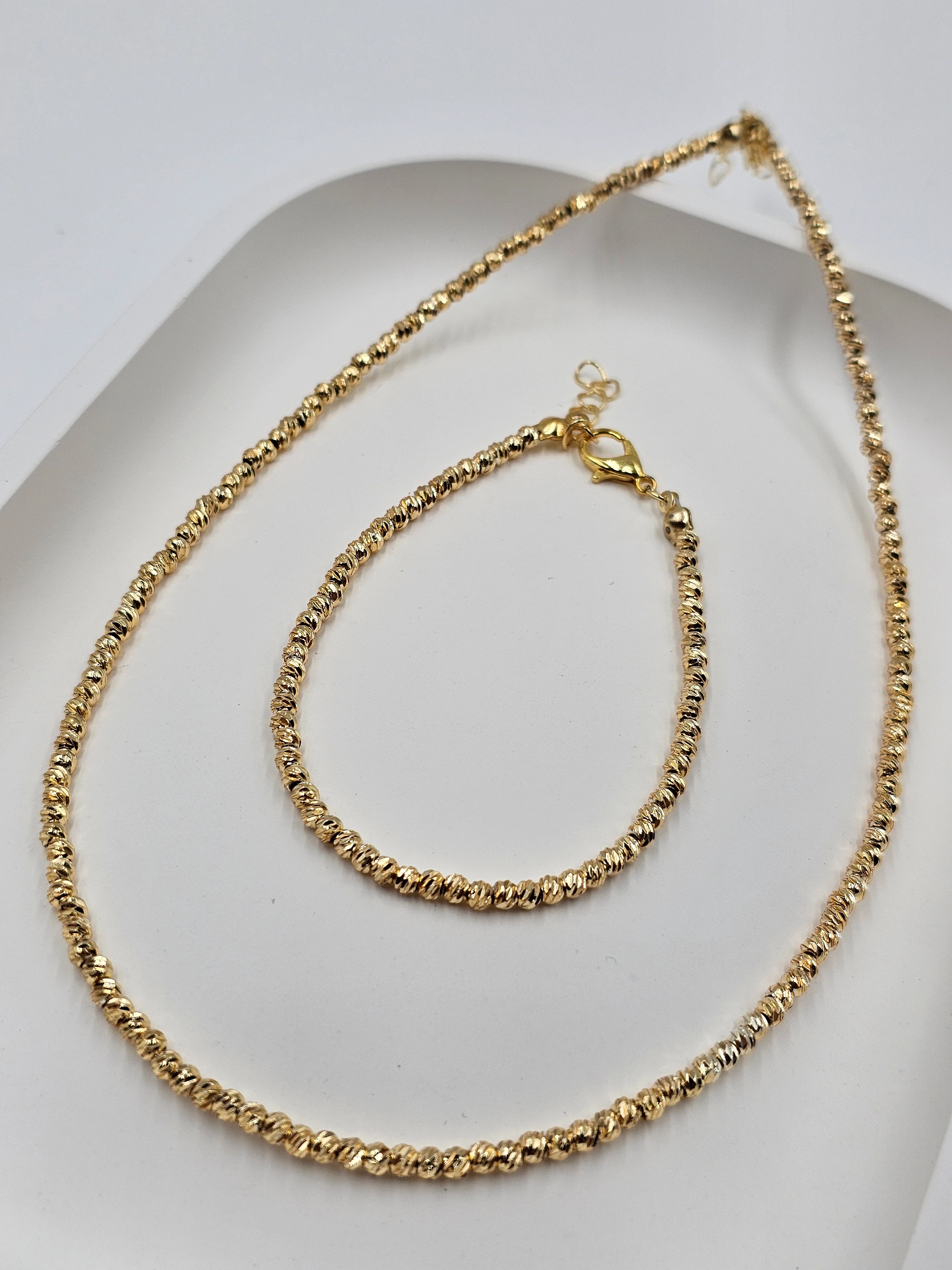 ALTIN KAPLAMA DORİKA BONCUK MODEL SET