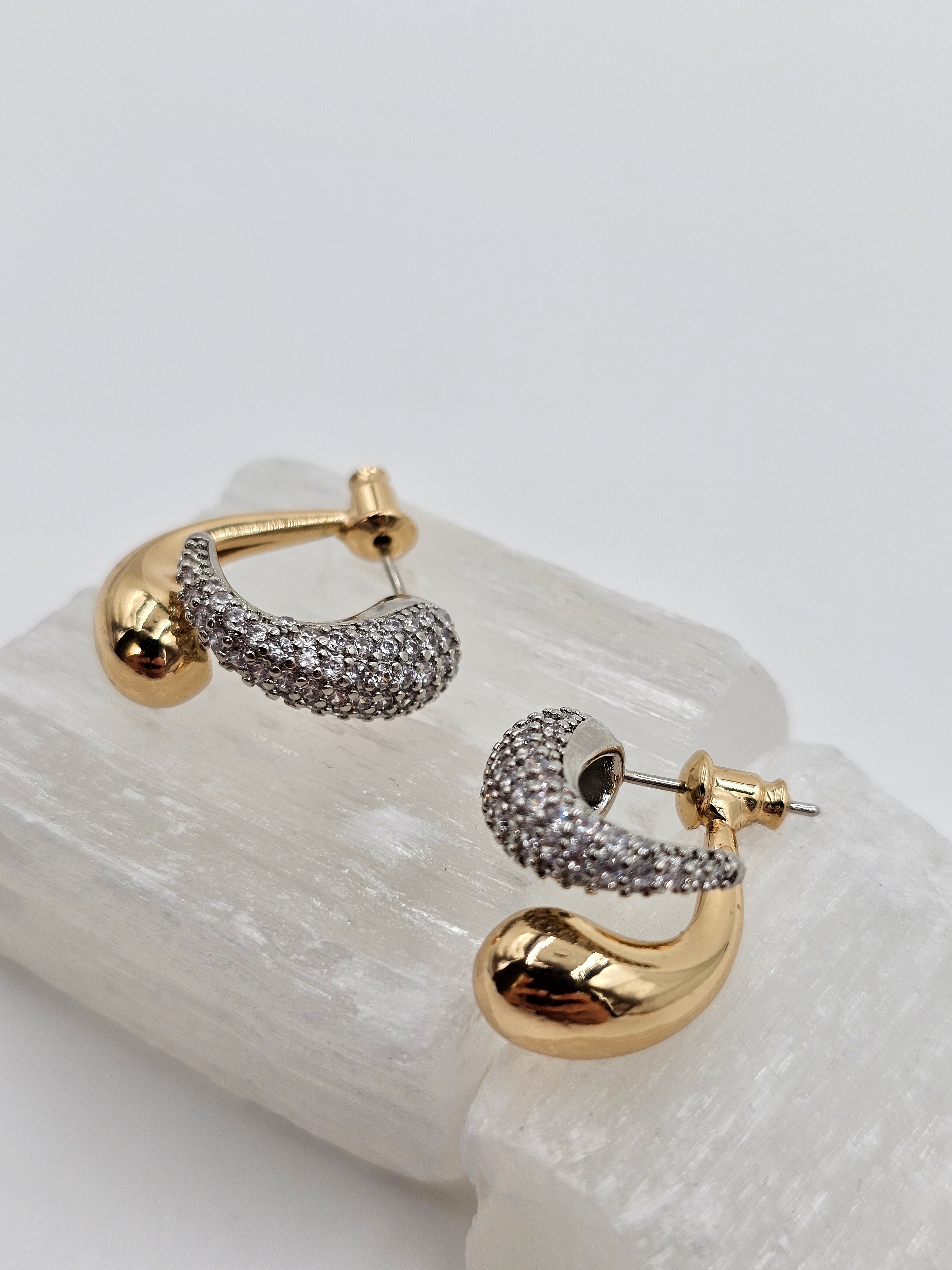 ALTIN KAPLAMA 2 Lİ DAMLA KÜPE