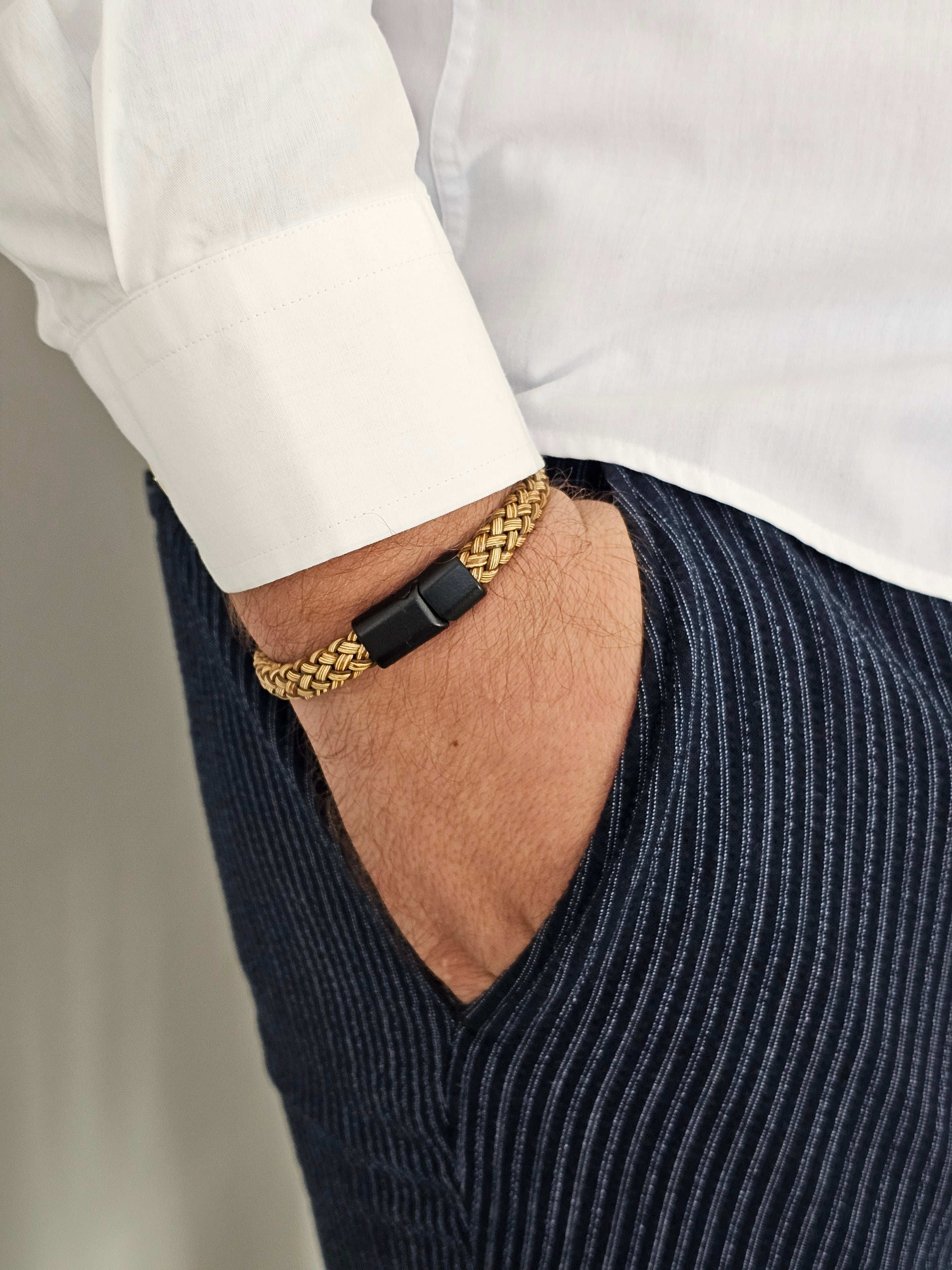 ERKEK ORJİNAL DERİ RENK ATMAZ ÇELİK BİLEKLİK