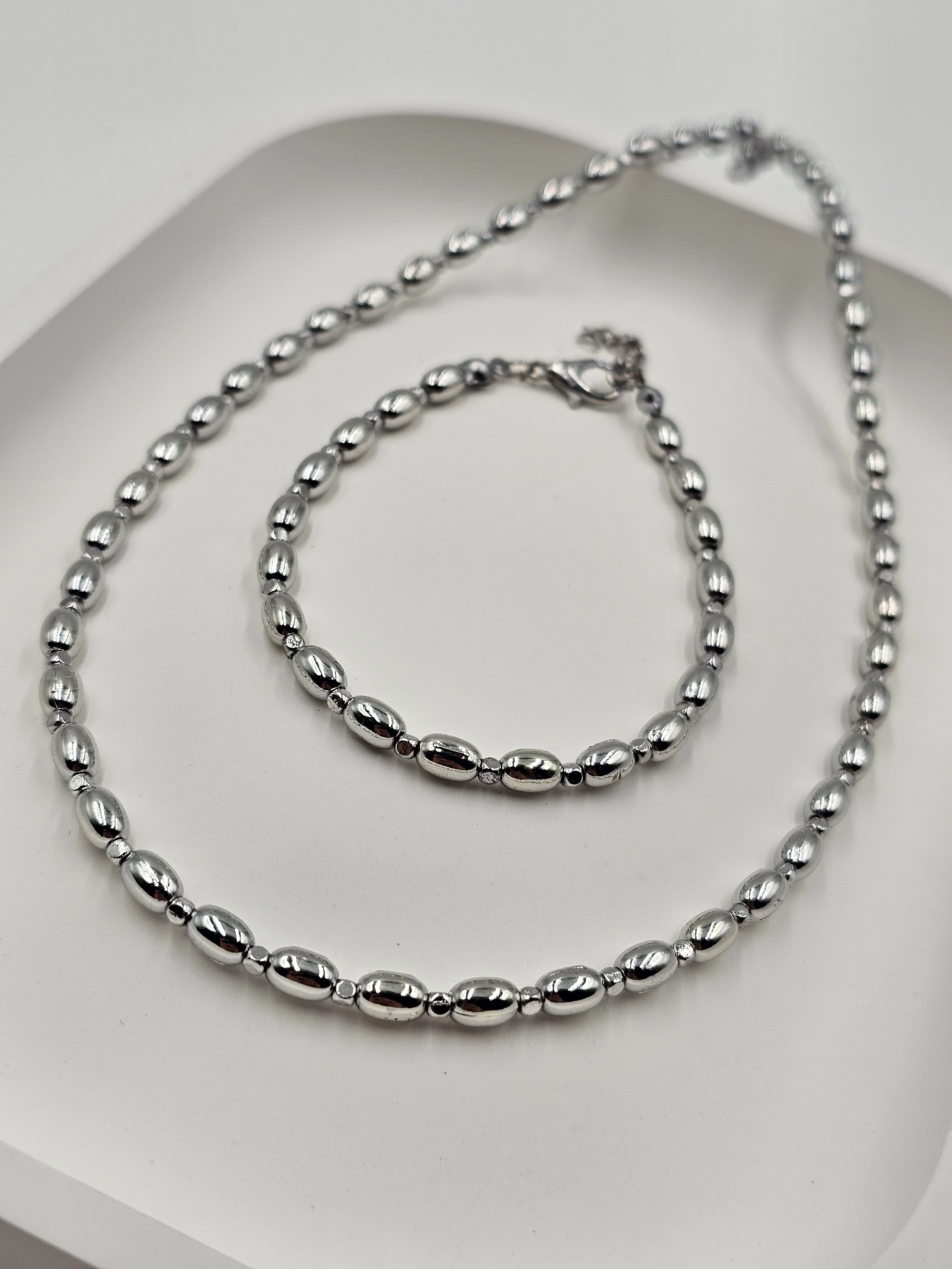 GÜMÜŞ KAPLAMA BADEM MODEL SET