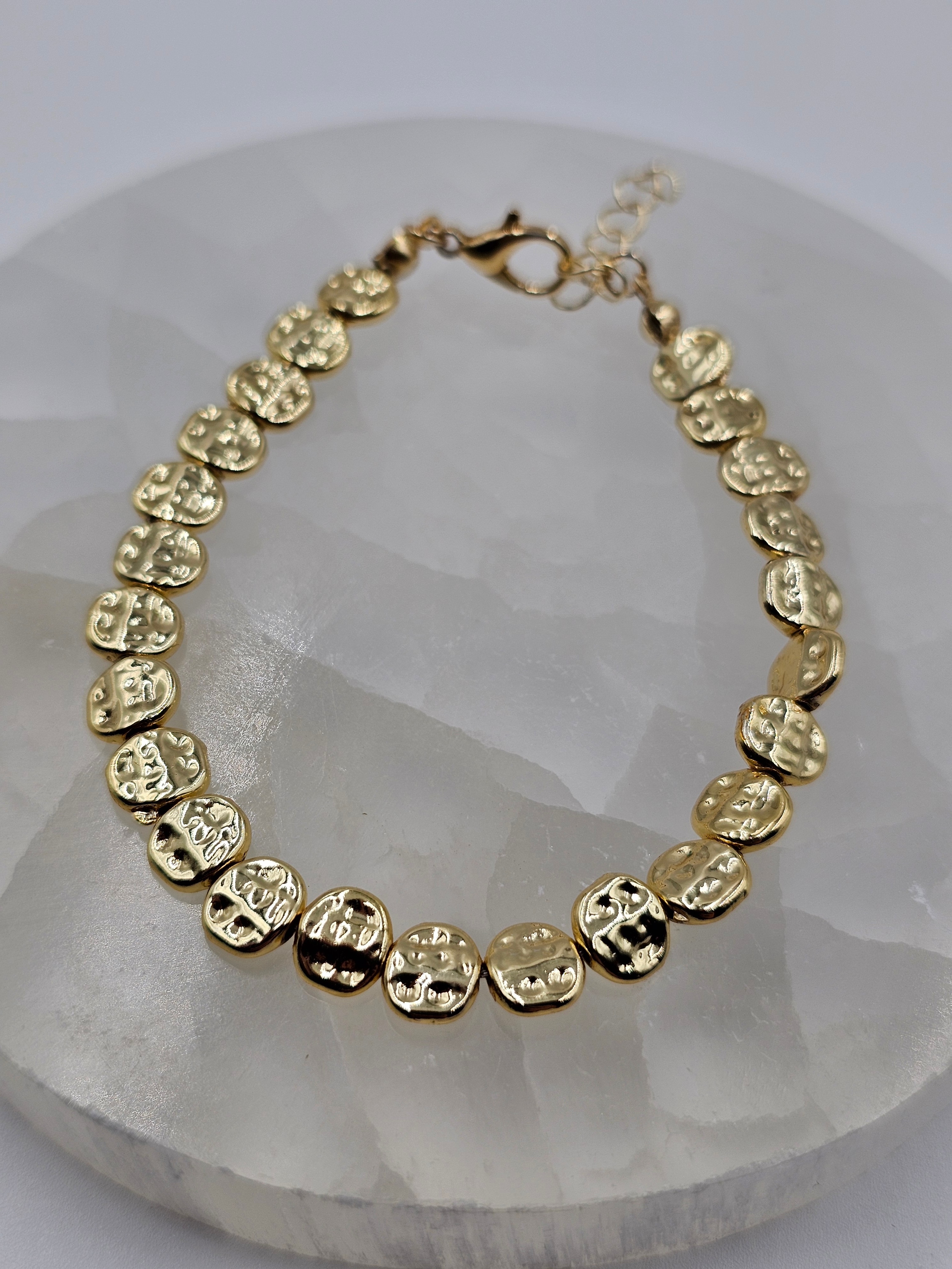 ALTIN KAPLAMA DÖVME PLAKA ZİNCİR BİLEKLİK