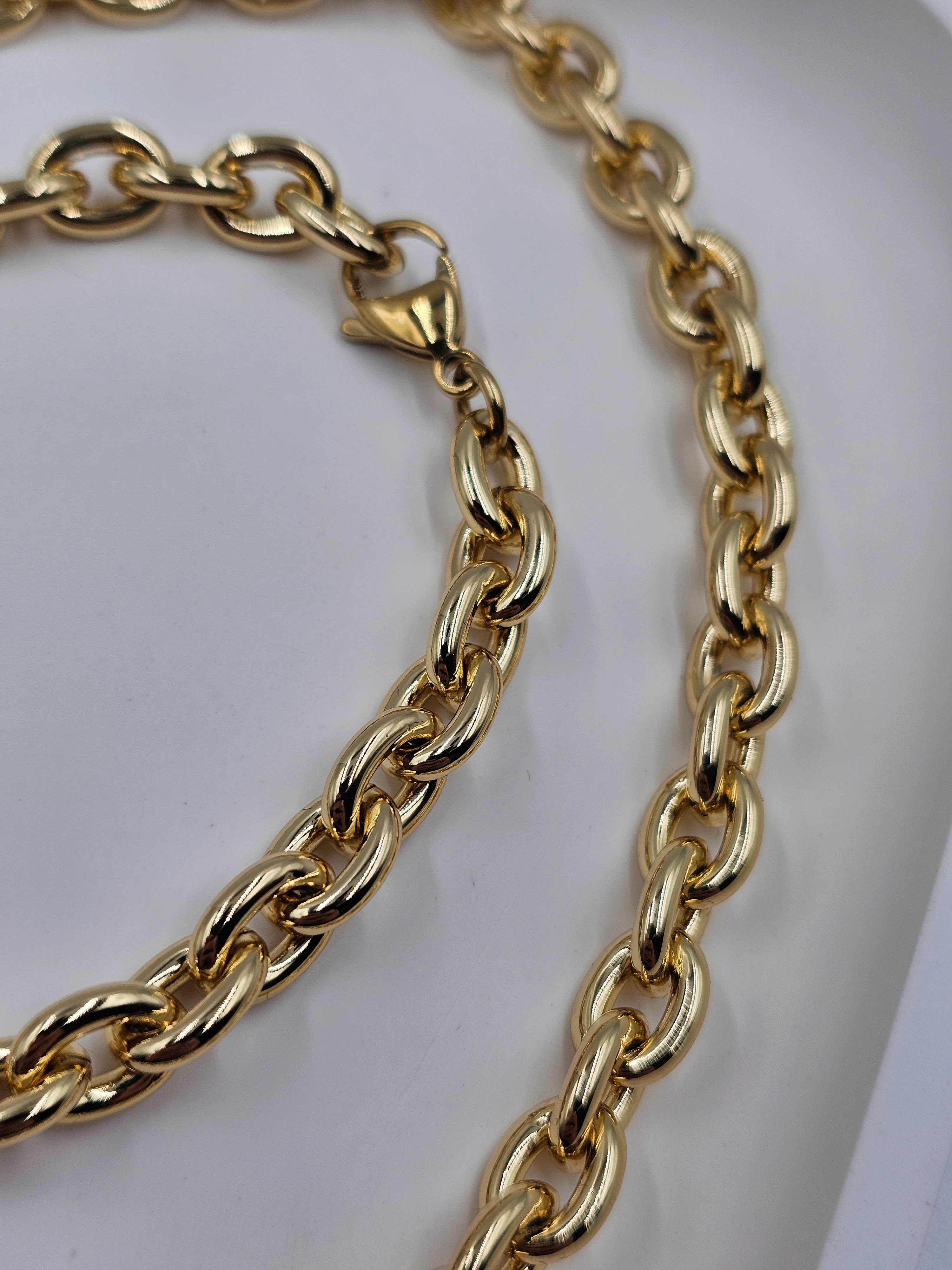 XUPİNG ALTIN KAPLAMA TASARIM HALAT ZİNCİR SET