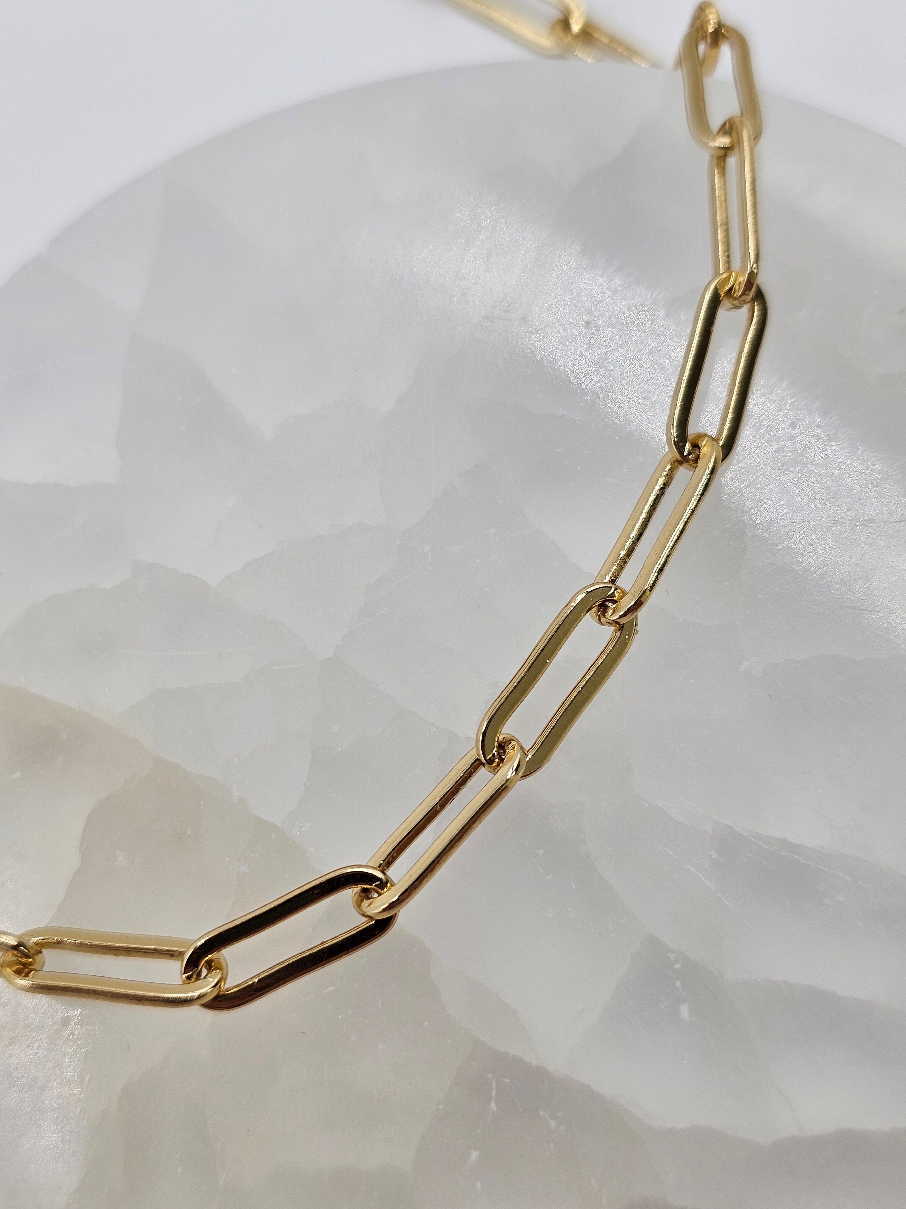 ALTIN  KAPLAMA ZİRKON TAŞLI SU YOLU ZİNCİRLİ  KOLYE