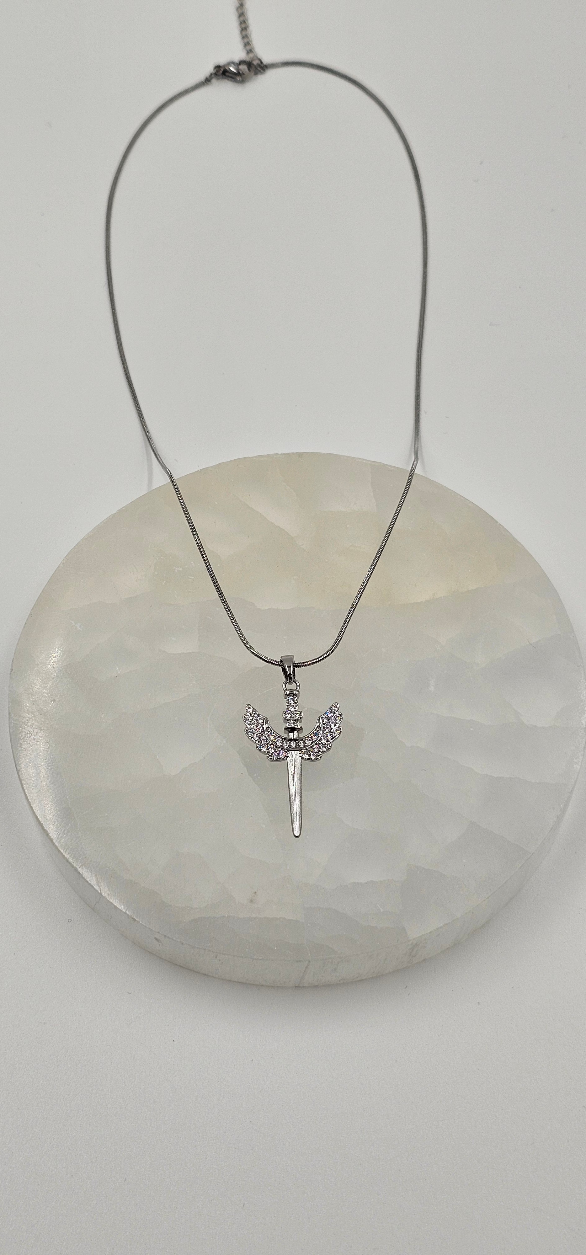 GÜMÜŞ KAPLAMA ZİRKON TAŞLI ANKA KOLYE