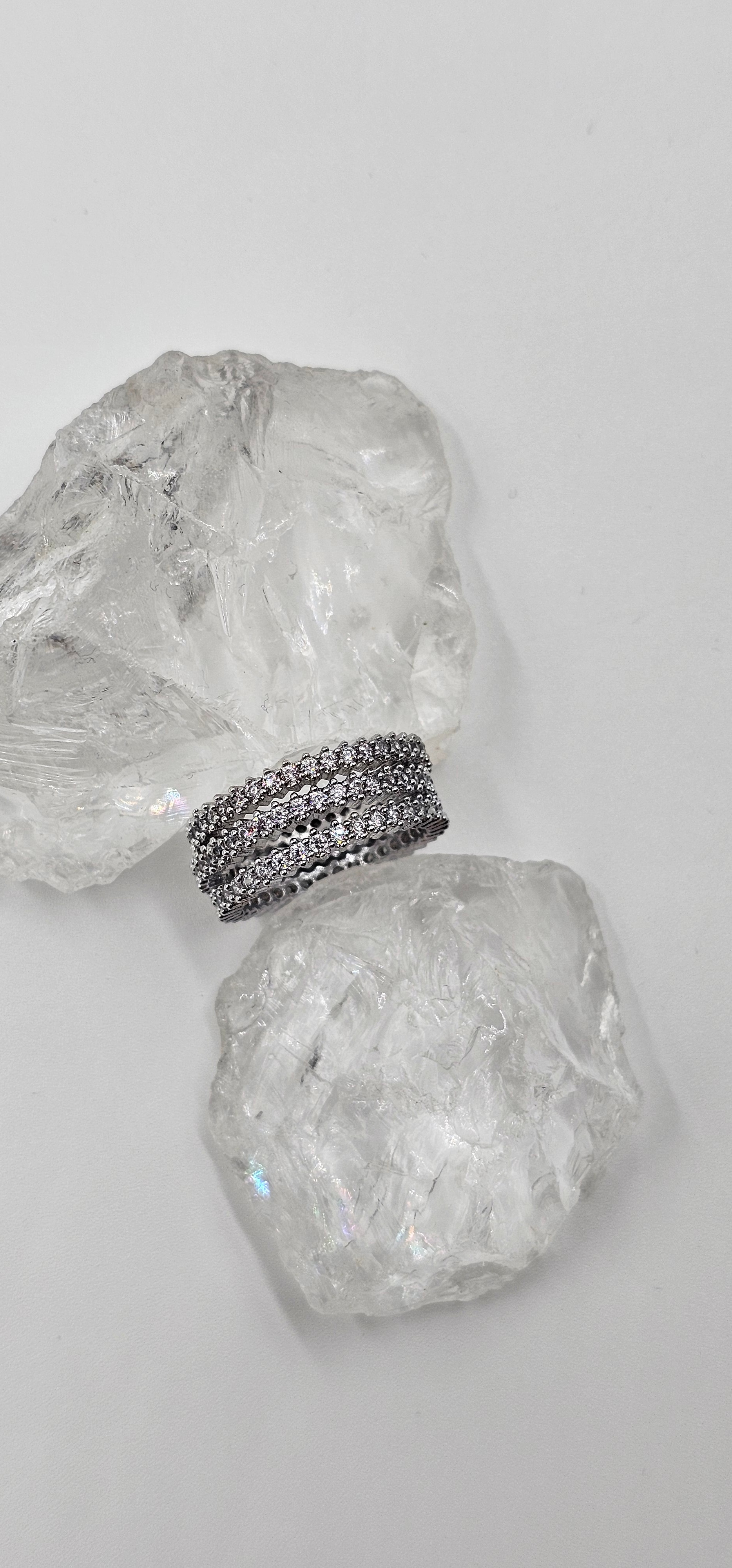 ALTIN VE GÜMÜŞ KAPLAMA SU YOLU ÜÇLÜ  ZİRKON TAŞLI YÜZÜK