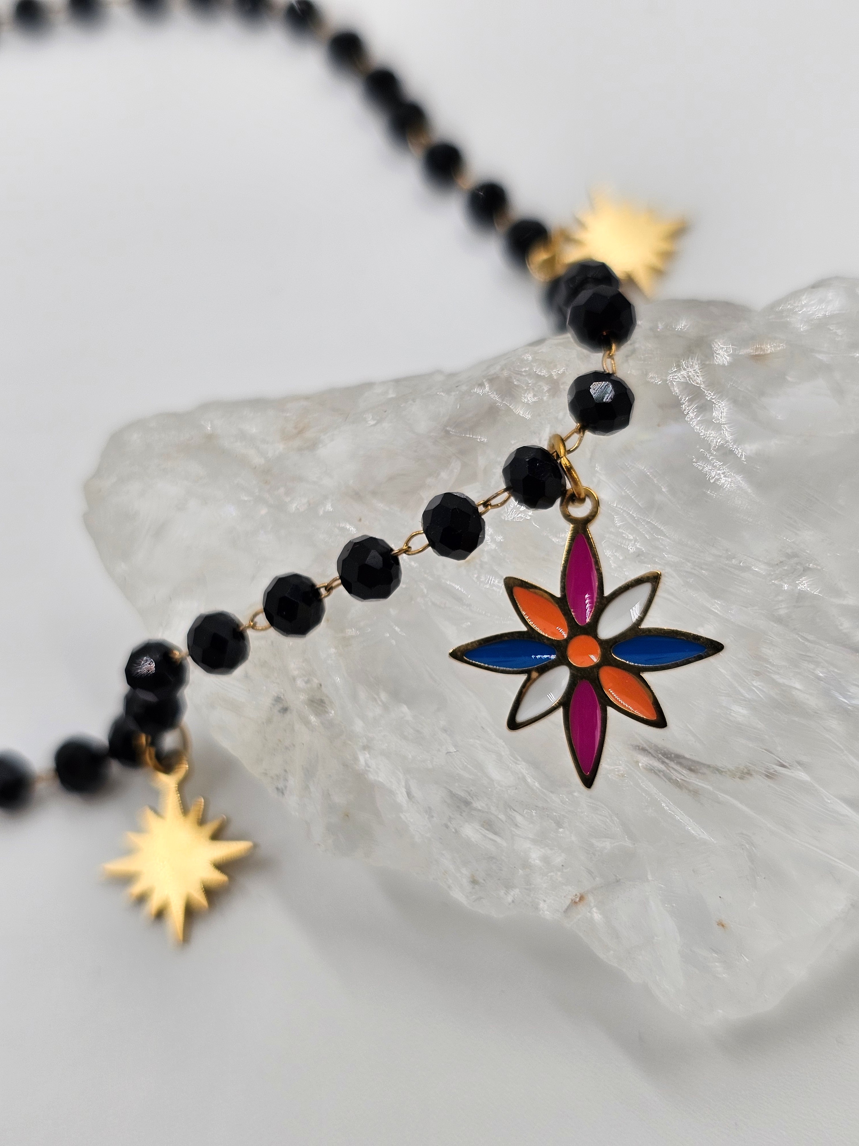 SİYAH TAŞLI YILDIZ HALHAL