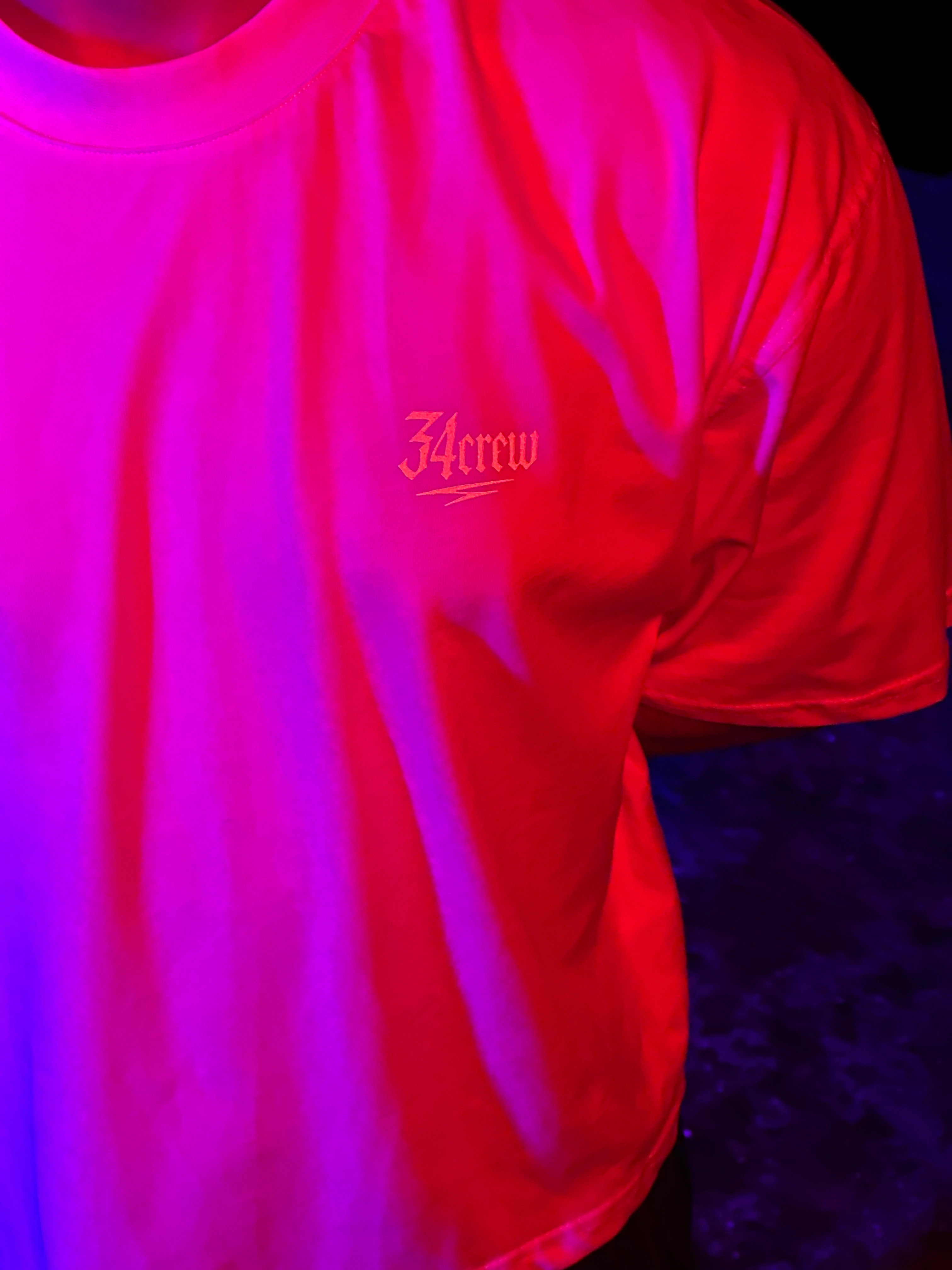 TECHNO 34CREW Reflektör Baskılı Crop T-Shirt