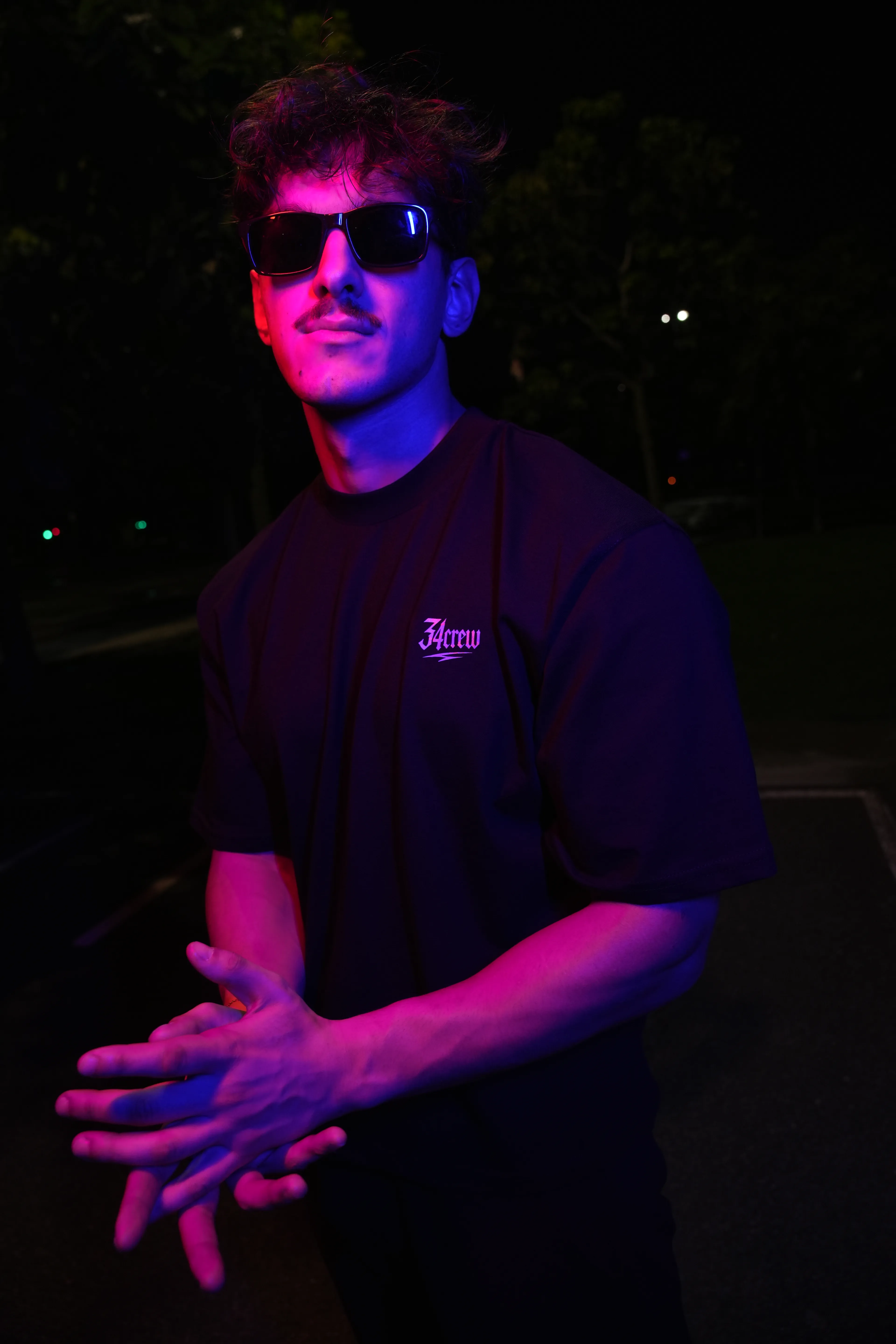 CONTROL 34CREW Reflektör Baskılı Crop T-Shirt