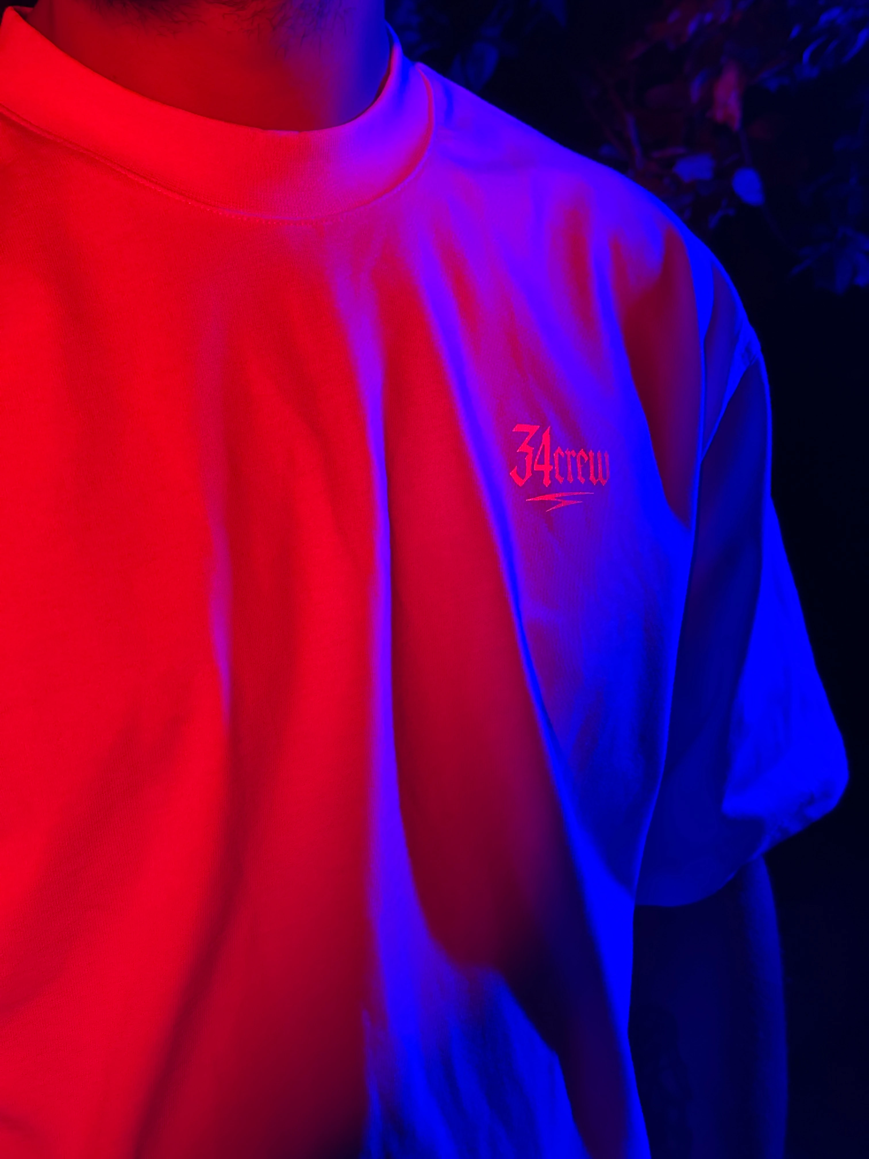 CONTROL 34 CREW Reflektör Baskılı Crop T-Shirt