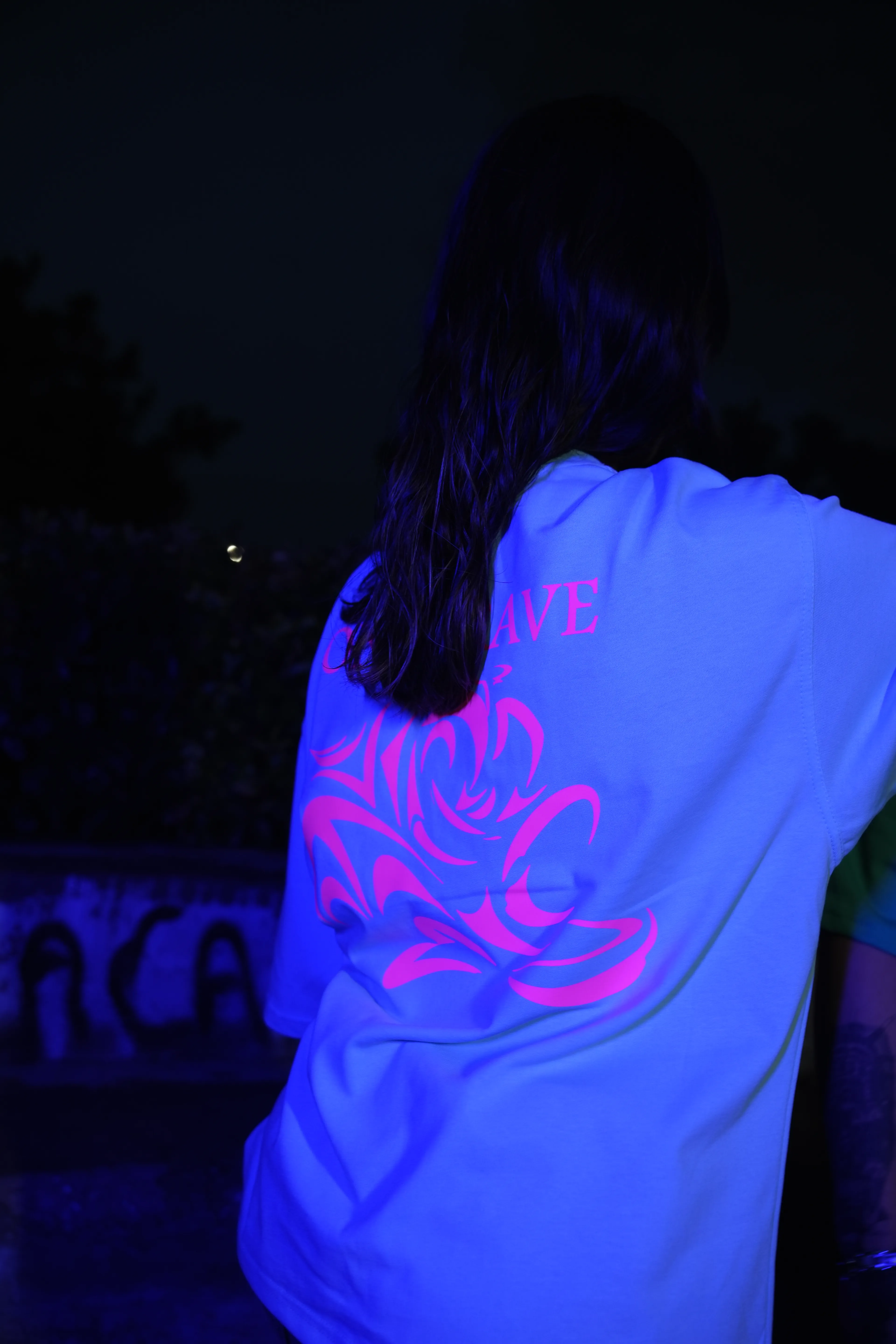 ONLY RAVE 34CREW Renkli Reflektör Baskılı Crop T-shirt