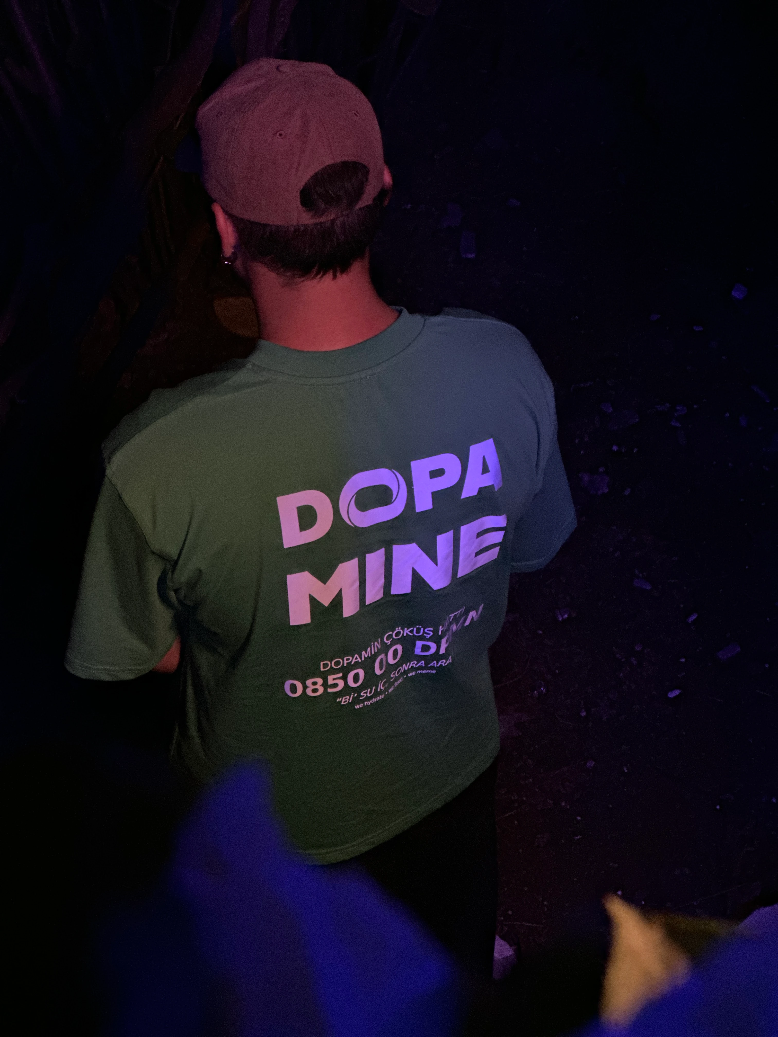 DOPAMİNE 34CREW Reflektör Baskılı Crop T-Shirt