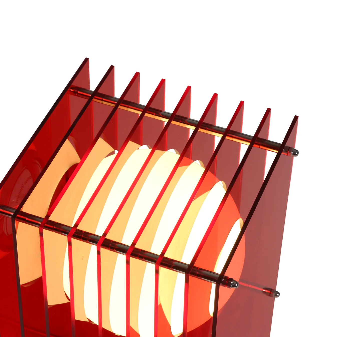 No.1 Dikdörtgen Yer Lambası - Kırmızı